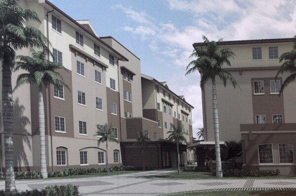An artist's rendering of the Warriors in Transition Complex being built at Schofield Barracks on Oahu, Hawaii.