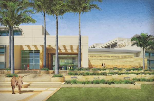 Artist's rendering of the new USARPAC Command and Control Facility.