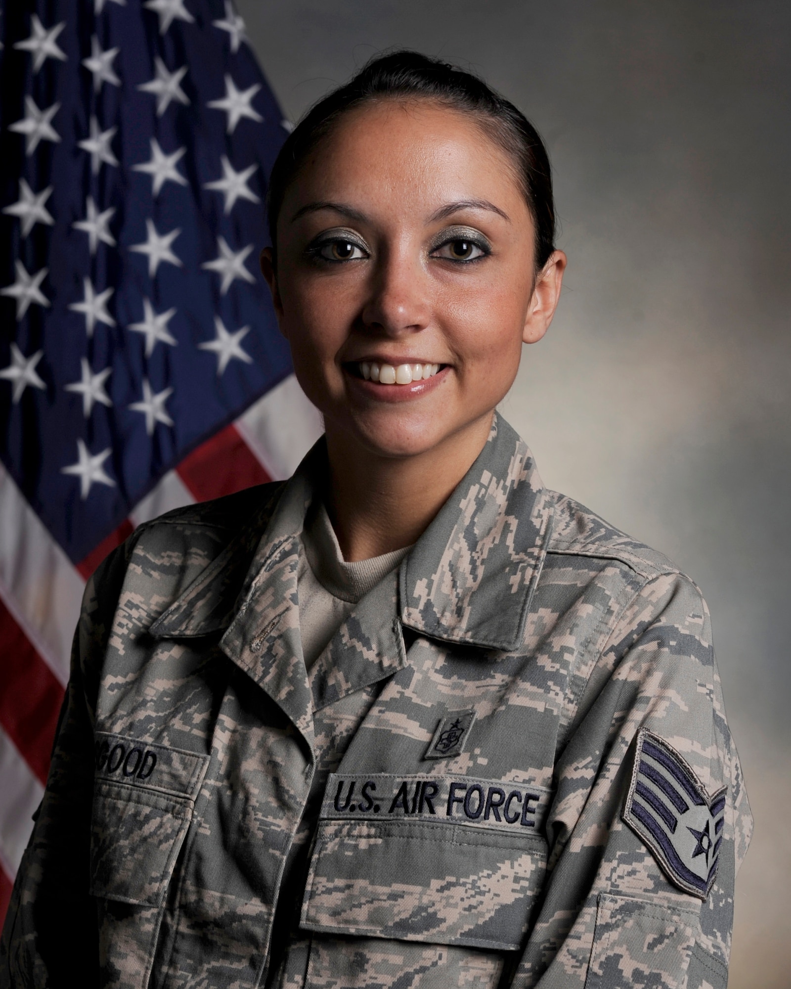 Staff Sgt. Jessica Osgood, 336th Training Support Squadron Survival, Evasion, Resistance, Escape psychology technician, has been selected at a member of Team Fairchild's elite, Fairchild's Finest at Fairchild Air Force Base, Wash. (U.S. Air Force photo by Airman 1st Class Taylor Curry/Released)