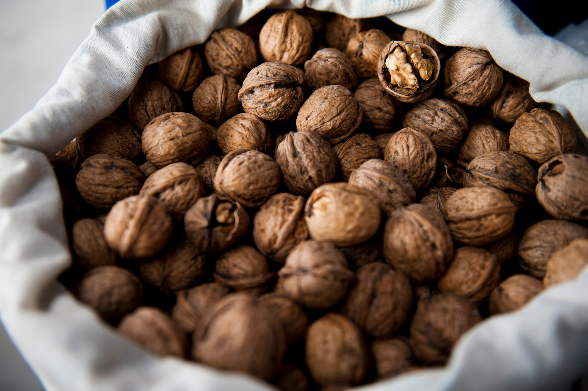 Walnuts are one kind of local produce found at farmers markets in Adana, Turkey. Markets are open on different days of the week in various districts of Adana. The climate and fertile soil of the area allow the markets to offer a wide variety of fresh goods at low prices. (U.S. Air Force photo by Tech. Sgt. Michael B. Keller/Released)