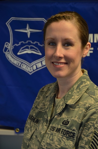 "I'm in charge of Community College of the Air Force counseling, education benefits counseling, Student Loan Repayment Program and ensuring the Seasoning Training Program runs smoothly. A lot of people need help paying for school and just don't know where to start, because it seems like such a daunting process. I help demystify that process." (by SrA. Kelly Galloway)