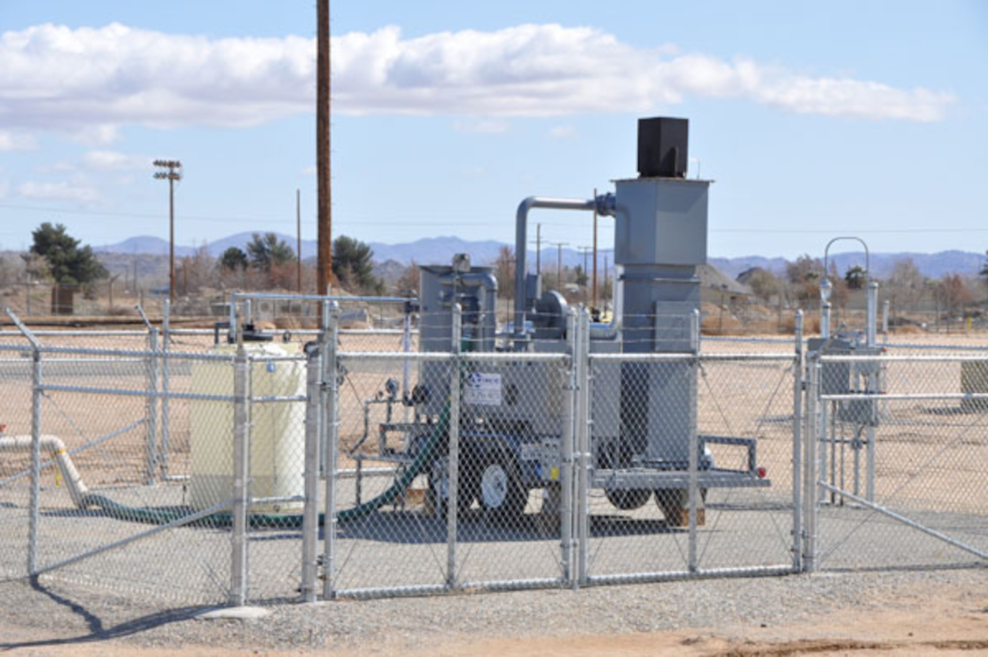 The Air Force has been working to clean up pollution at the former George AFB since 1981.  A new Performance Based Remediation Contract will close an estimated 18 of 33 remaining active cleanup sites over the next eight years, resulting in unrestricted use of those sites.  (Photo by Scott Johnston)
