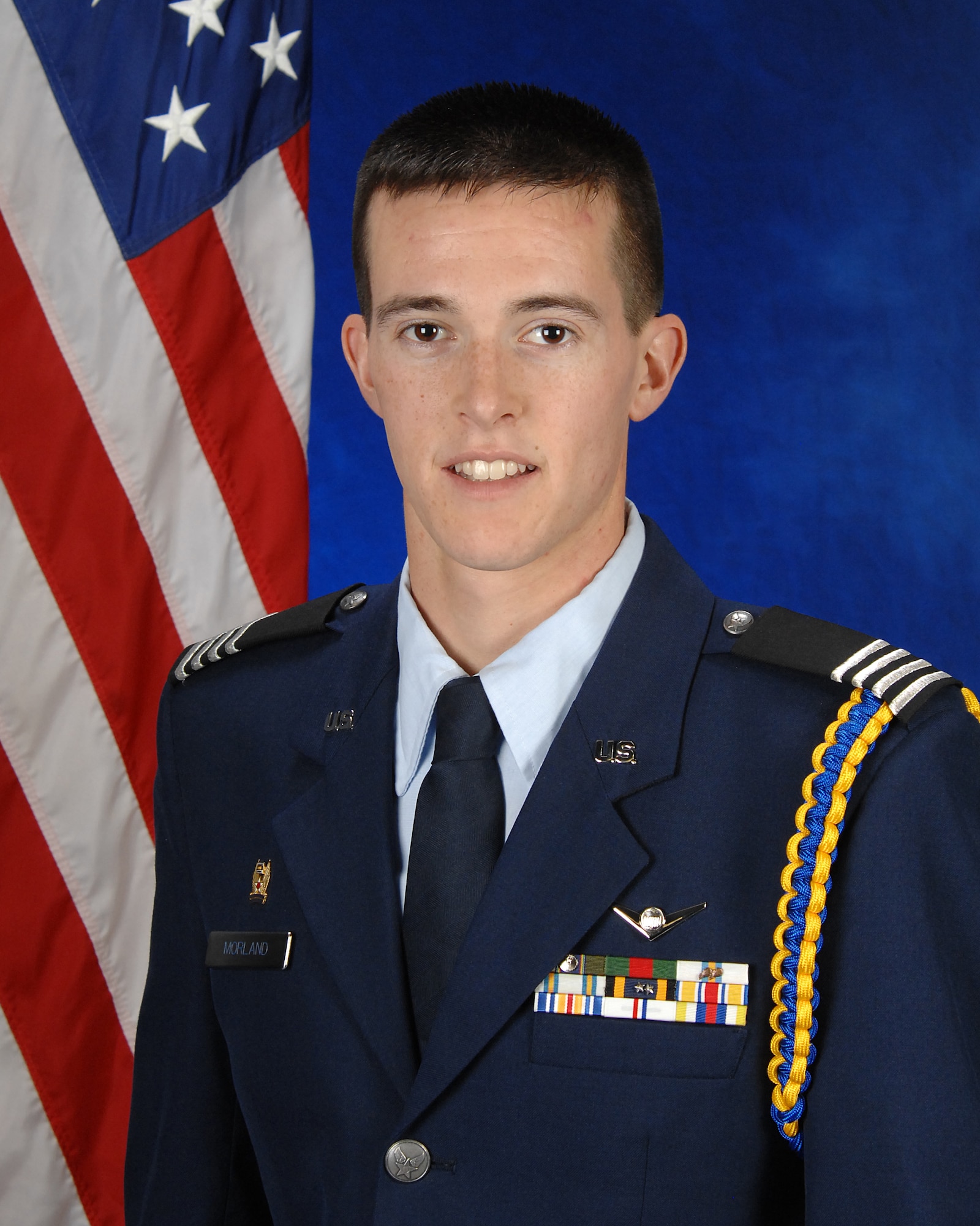 Angelo State University Air Force Junior ROTC Detachment 847 Cadet, Abraham Morland, was recently recognized as the top Aerospace Studies 300 (junior-level) cadet in the Southwest Region at a ceremony in Detroit, Mich.  Only four cadets nationwide receive this award annually. (Courtesy photo)