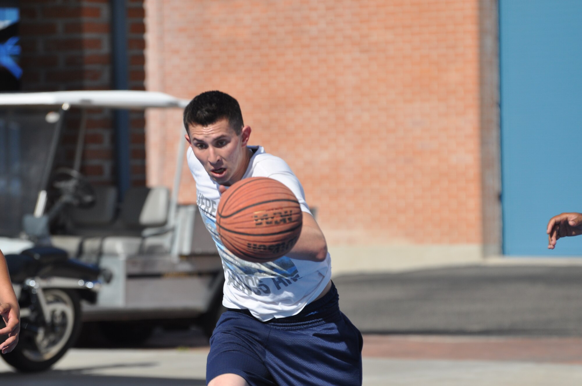 The 162nd Fighter Wing’s Junior Enlisted Council hosted its 2012 basketball tournament April 15 at Tucson International Airport. (U.S. Air Force photo/Capt. Tricia Pacheco)