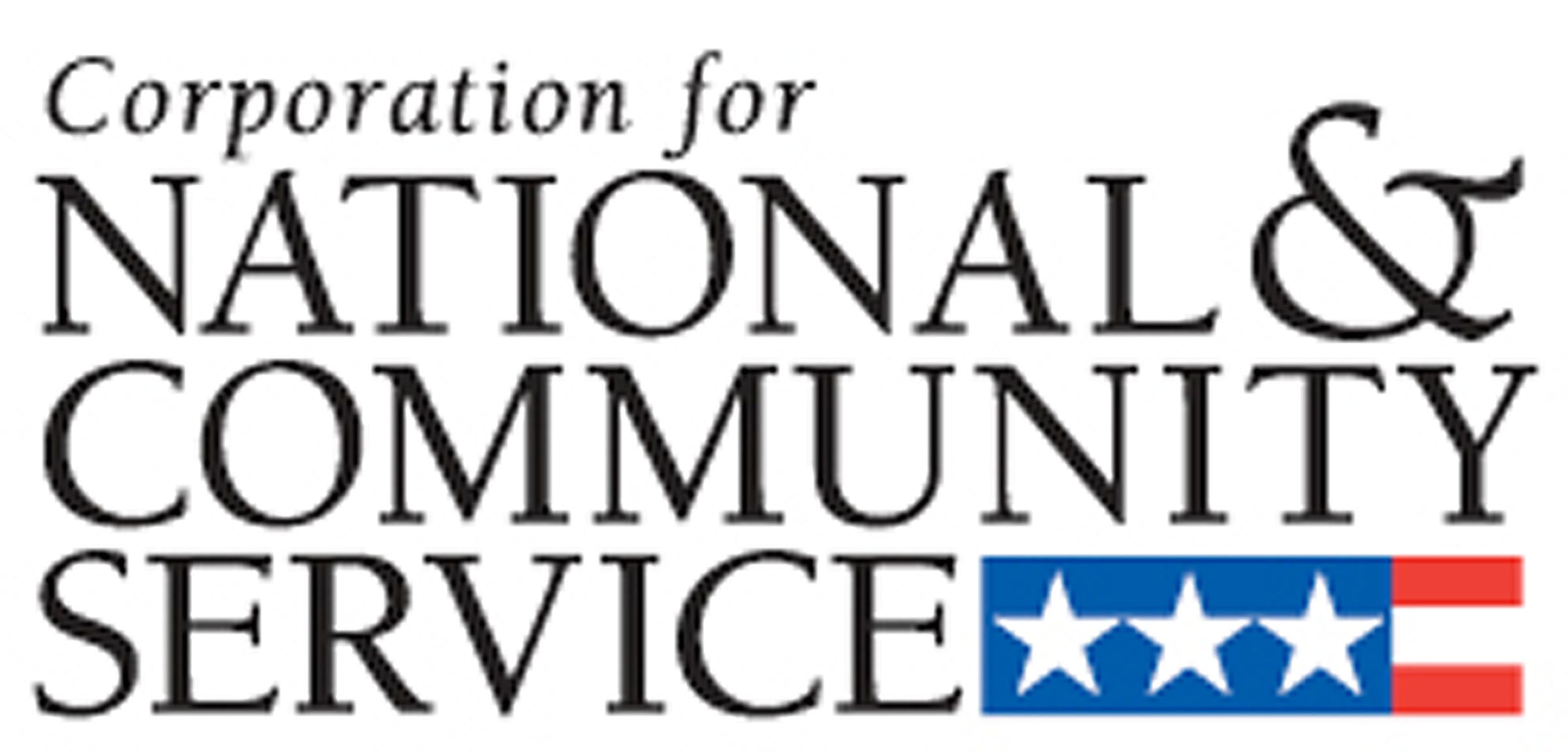 The Corporation for National & Community Service logo. The corporation offers a variety of volunteer oppurtunities people can particpate in for National  Volunteer week. Their website is: http://www.serve.gov/index.asp
