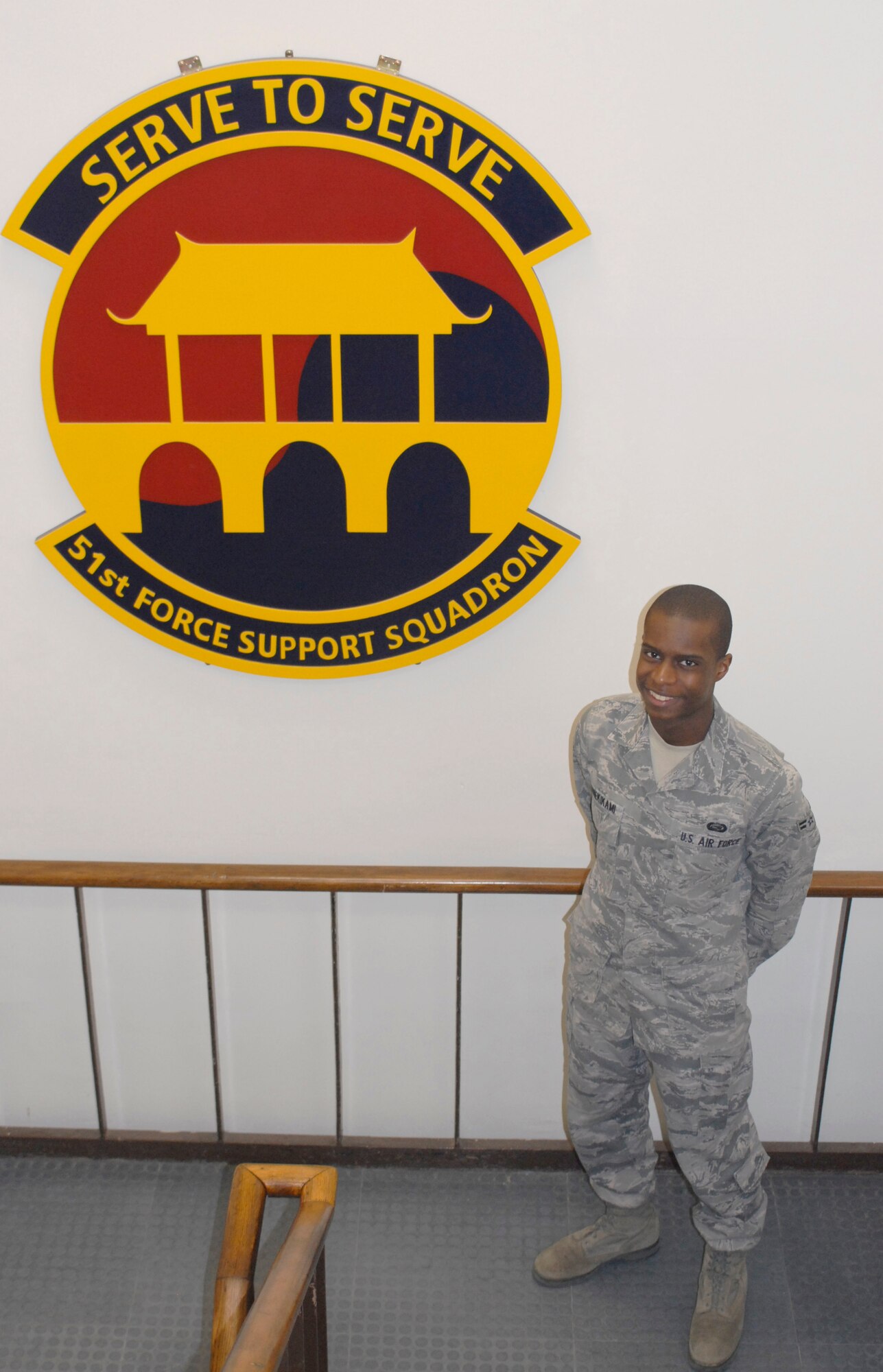 Airman 1st Class Bamiyo Dominic Onnekikami, 51st Force Support Squadron. (U.S. Air Force photo/Tech. Sgt. Eric Petosky)