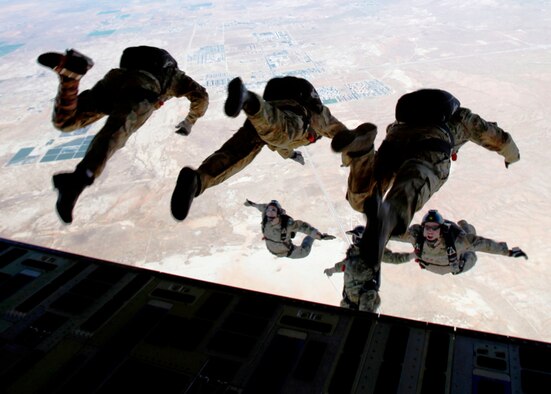 The 418th Flight Test Squadron Parachute Test Team at Edwards continues to provide peace of mind for flyers and aircrew personnel who rely on knowing their parachute system has been tested and proven to work. (U.S. Air Force photo by Greg L. Davis)