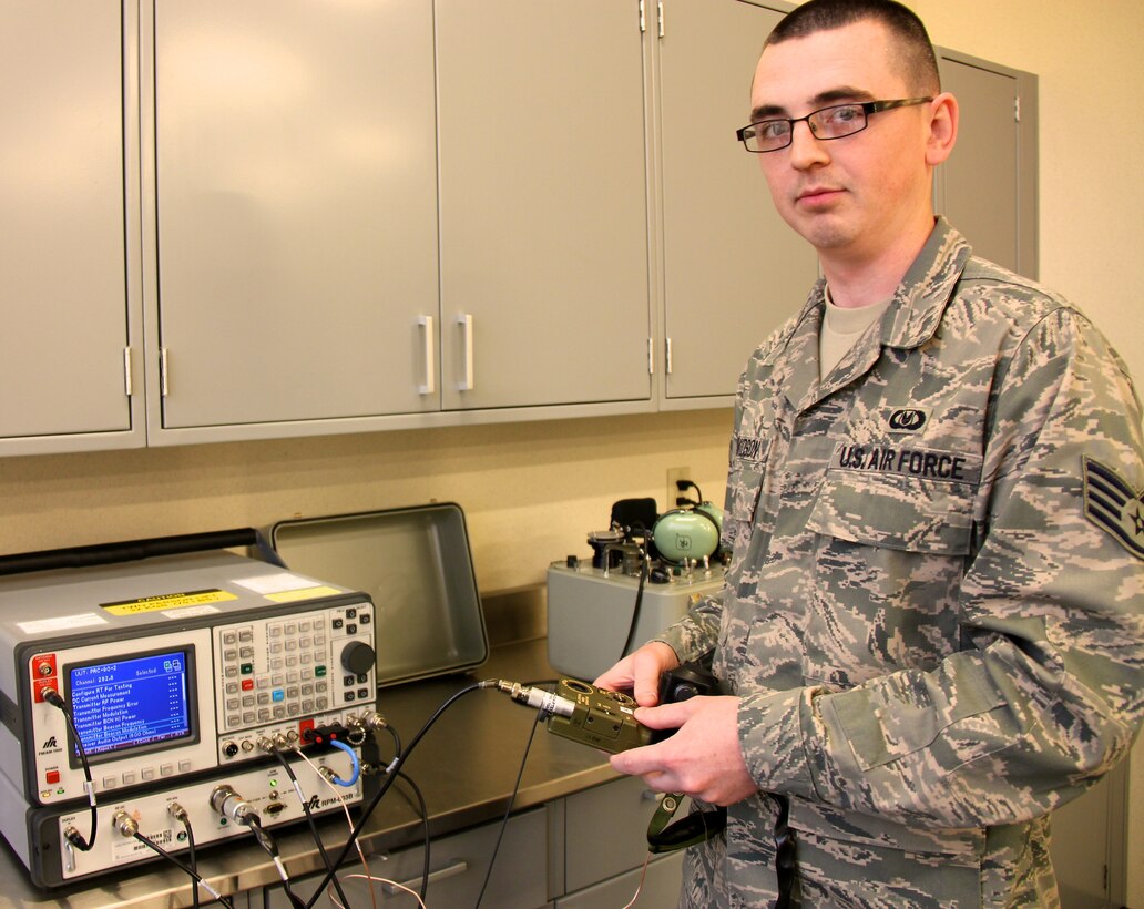 Staff Sgt. Anthony Davidson is a traditional reservist assigned to the 932nd Operational Support Flight. His duties in aircrew flight equipment include conducting checks on survival gear, inventory and other duties. Davidson not only serves his country, but his local community as well.  As a civilian, Davidson was elected to the city council in his hometown of  Beech Grove, Ind. last year.   He manages these committments while working full-time at medical laboratory and being married with two children.   (U.S. Air Force photo/Tech. Sgt. Dan Oliver)  