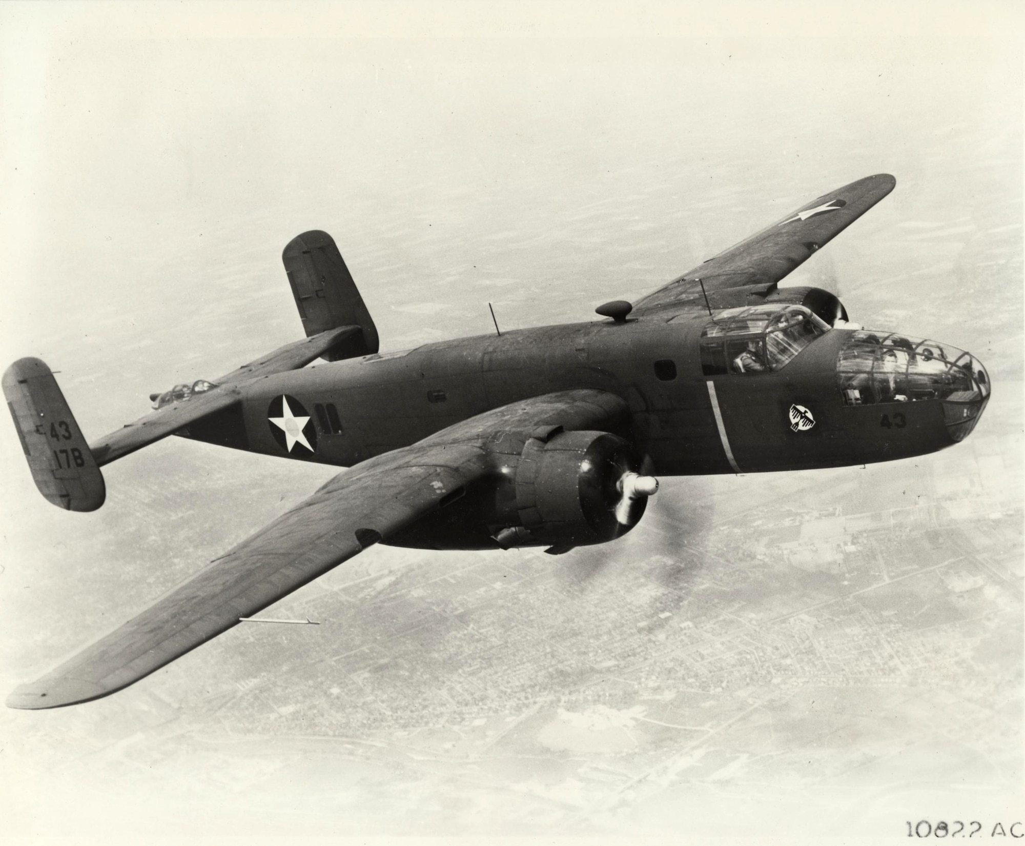 A B-25 assigned to the 34th Squadron participating in the historic Doolittle Raid April 18, 1942. “We have the proud honor and distinct privilege of being Raider posterity – Jimmy Doolittle's ‘own’ 34th, 37th and 432nd squadrons,” said Lt. Col. John Martin, 34th Bomb Squadron commander, referring to the fact that Ellsworth is now home to three of the four squadrons that participated in the raid. (U.S. Air Force courtesy photo)