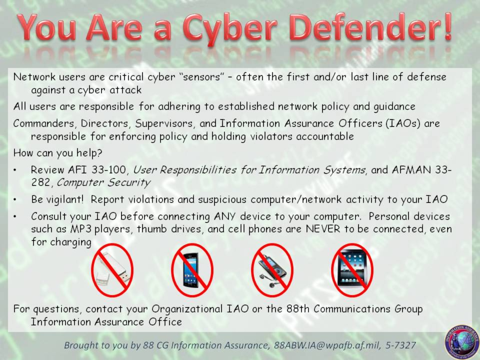 You Are a Cyber Defender!