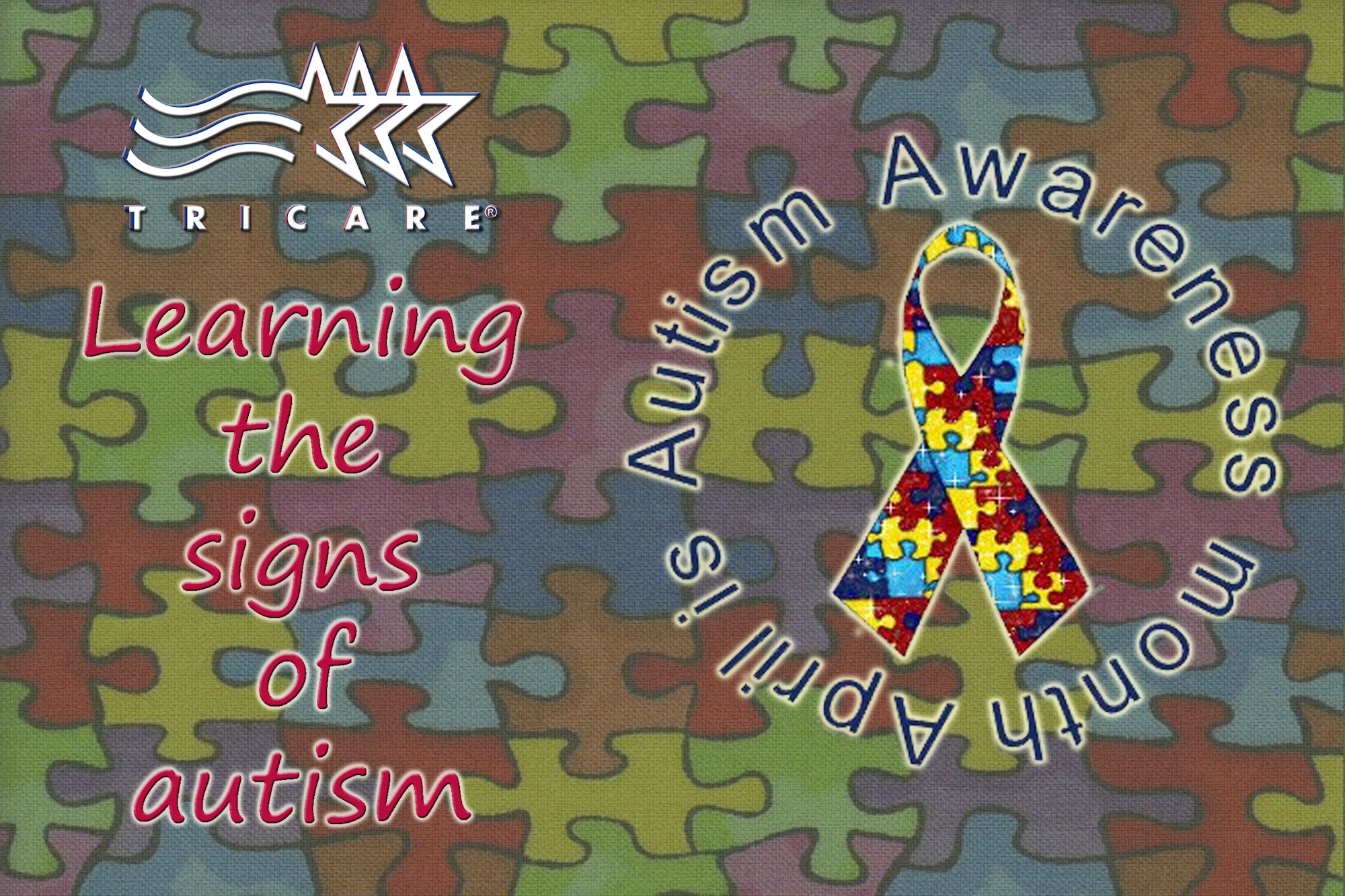 April is Autism Awareness Month. Make sure you know the signs to get your child the help they need. (U.S. Air Force graphic by Airman 1st Class Ryan Zeski/Released)