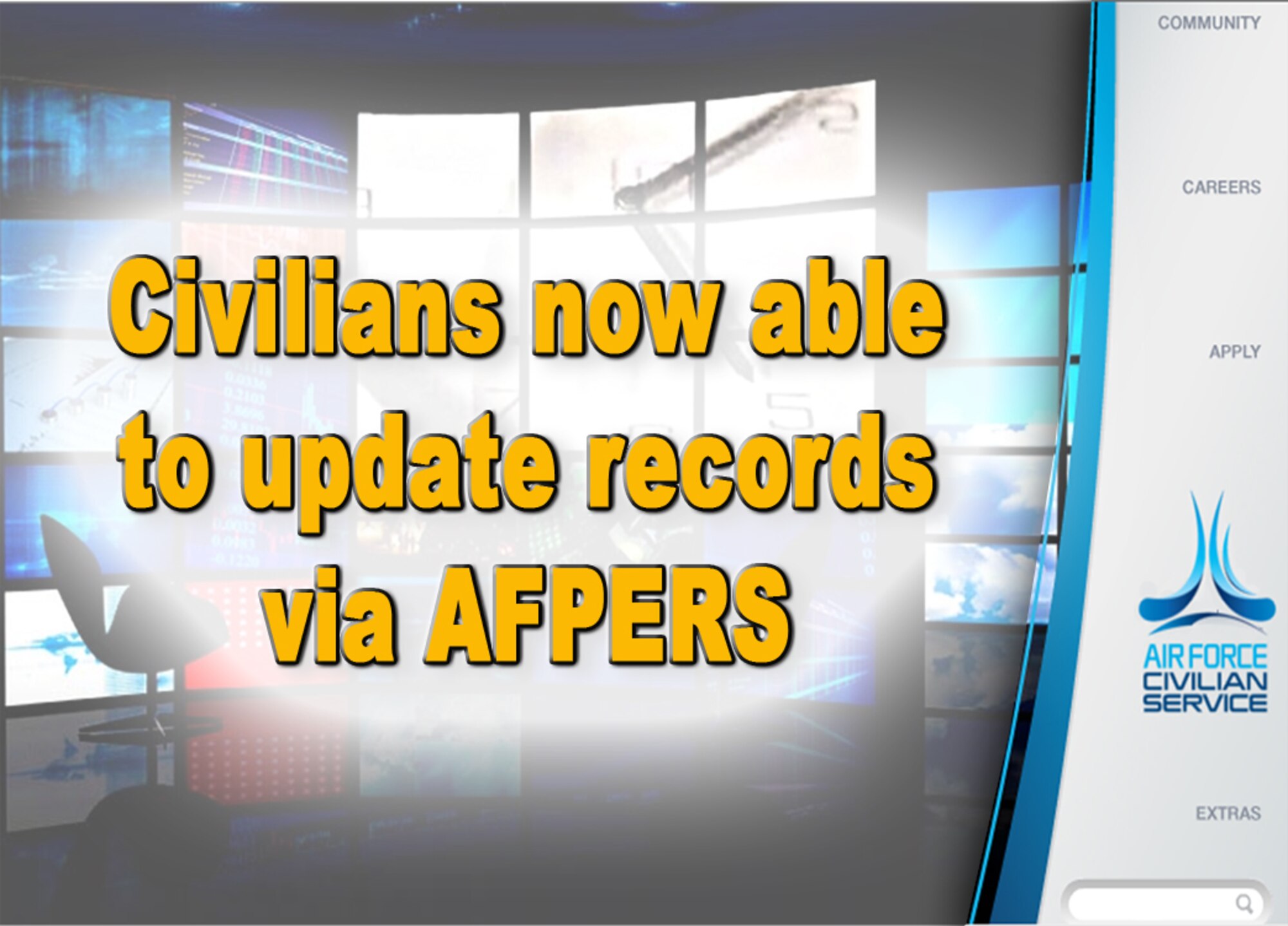 Civilians are now able to update their records in AFPERS.