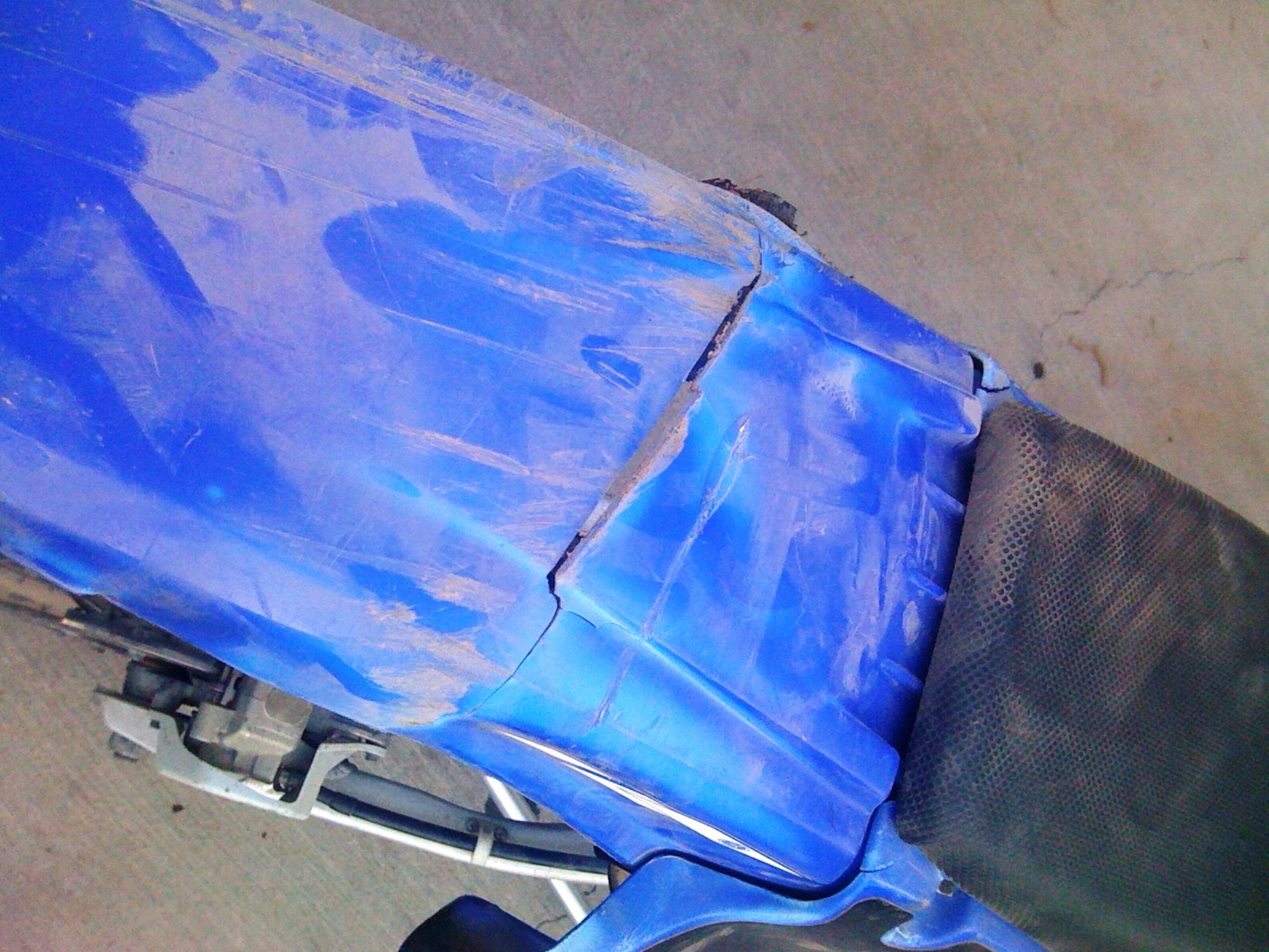 The heavy damage to this dirt bike bears evidence of Airman 1st Class James Kirshner’s  accident when he hit a deep rut on the first ride of the new bike. Kirshner’s concussion, shattered collarbone and leg laceration sent him to the hospital on his 21st birthday. Kirshner, assigned to the 377th Security Forces Squadron, Kirtland AFB, N.M., advises fellow riders to stay within their skill level, pay attention to the surroundings and anticipate what’s around the next turn or at the top of a hill.