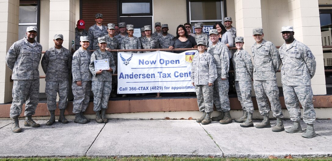 Senior Airman Juana Serrano, Wing Staff Tax Center manager, was awarded Team Andersen’s Best April 13.  Andersen's Best is a recognition program which highlights a top performer from the 36th Wing. Each week, supervisors nominate a member of their team for outstanding performance and the wing commander presents the selected Airman/civilian with an award.  To nominate your Airmen/civilian for Andersen's Best, contact your unit chief or superintendent explaining their accomplishments.  (U.S. Air Force photo by Airman 1st Class Mariah Haddenham) 