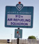 The 912th’s Adopt-A-Highway sign was created and installed as a courtesy by Caltrans at no cost to the 912th ARS. (U.S. Air Force photo by Megan Crusher)