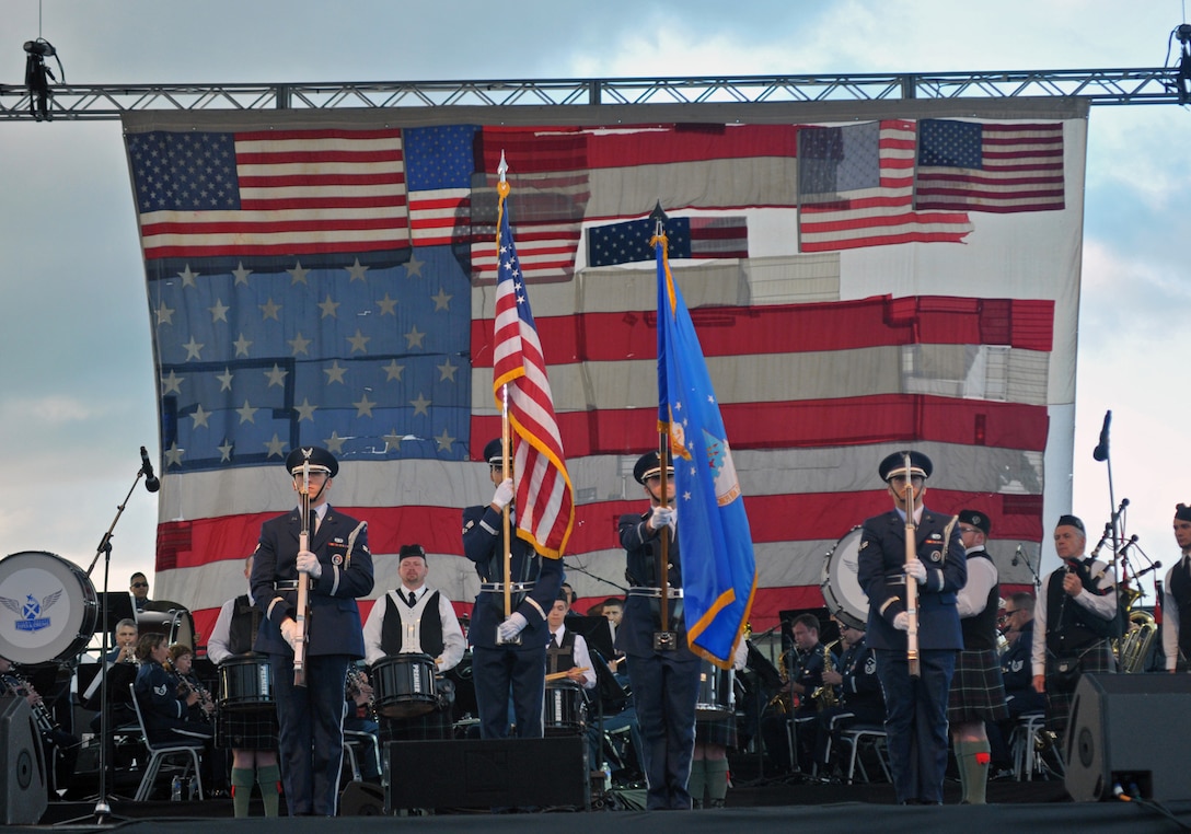 The WPAFB Honor Guard presents our nation's colors at the 2011 Freedom's Call Tattoo.