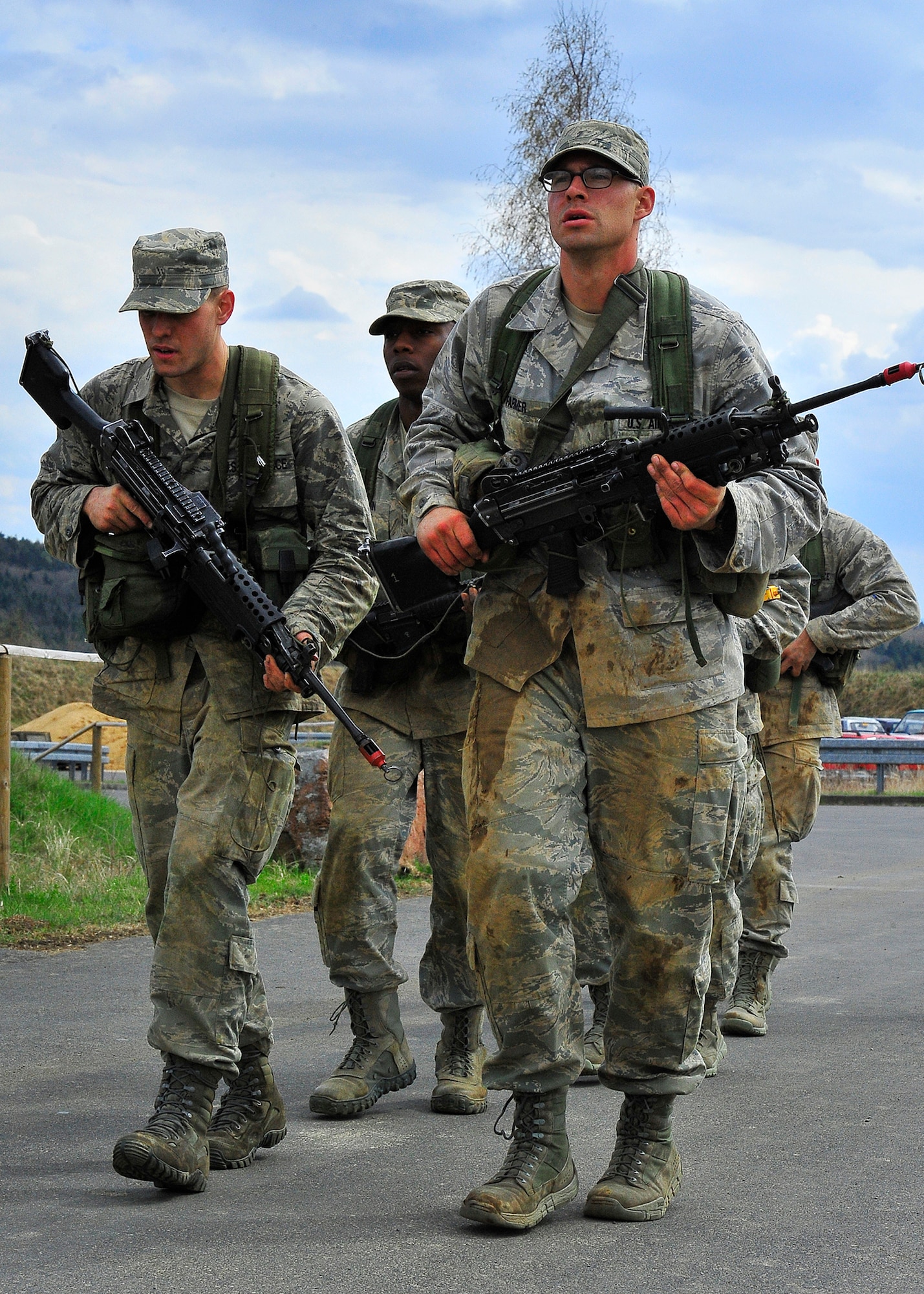 Security Forces Airmen from around the Air Force attend Ranger Assessment/Selection course at Ledward Barracks, Germany, April 12, 2012.  Day four of training, Rangers rally, assess the battlefield and complete troop manuever exercises.  The 14-day training hosted by the 435th Air Ground Operation Squadron prepares and instills leadership and survival skills vital to complete the 61-day U.S. Army Ranger Course. (U.S. Air Force Photo/Staff Sgt. Daylena Gonzalez)