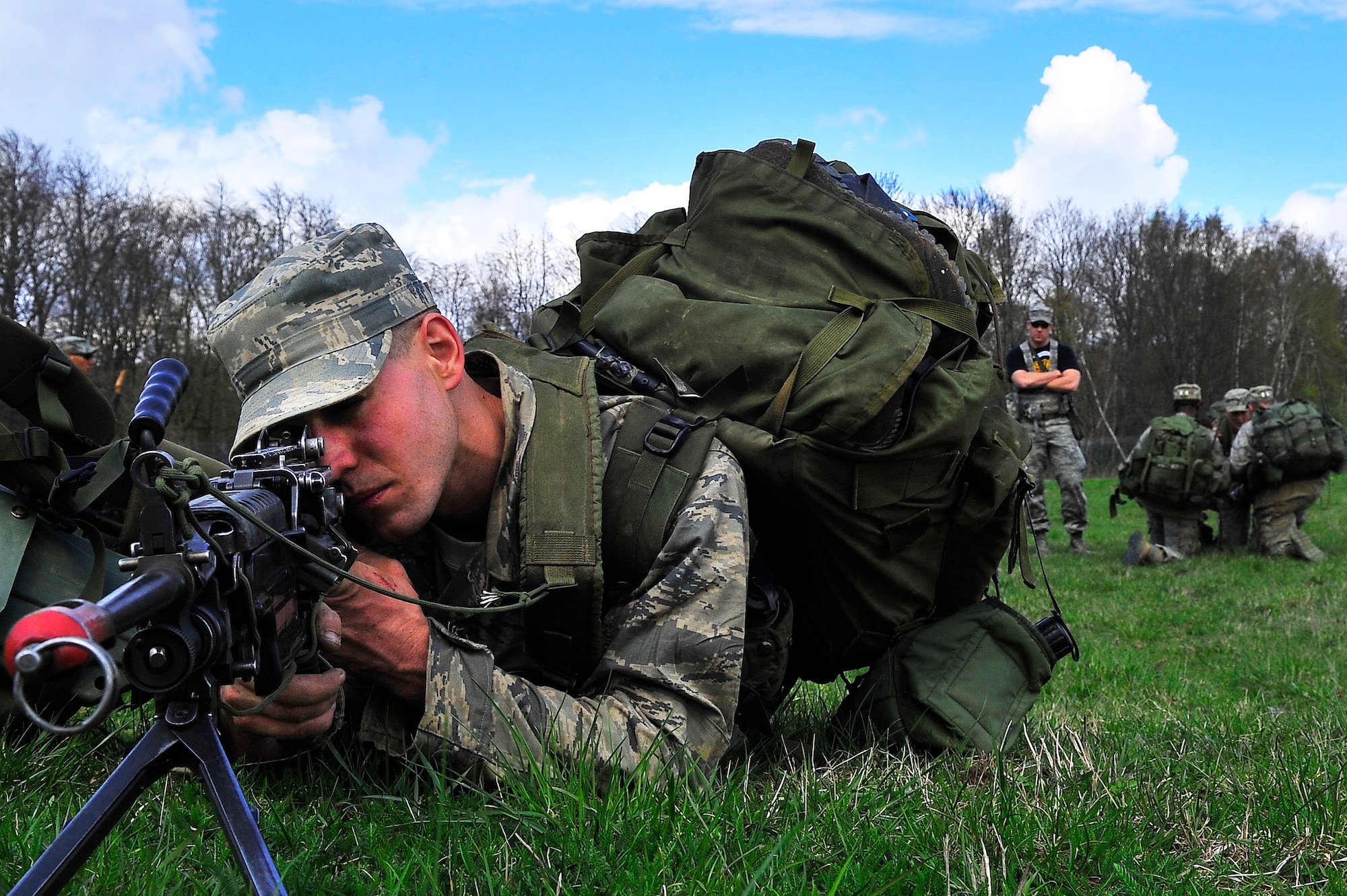 Security Forces Airmen from around the Air Force attend Ranger Assessment/Selection course at Ledward Barracks, Germany, April 12, 2012.  Day four of training, Rangers rally, assess the battlefield and complete troop manuever exercises.  The 14-day training hosted by the 435th Air Ground Operation Squadron prepares and instills leadership and survival skills vital to complete the 61-day U.S. Army Ranger Course. (U.S. Air Force Photo/Staff Sgt. Daylena Gonzalez)