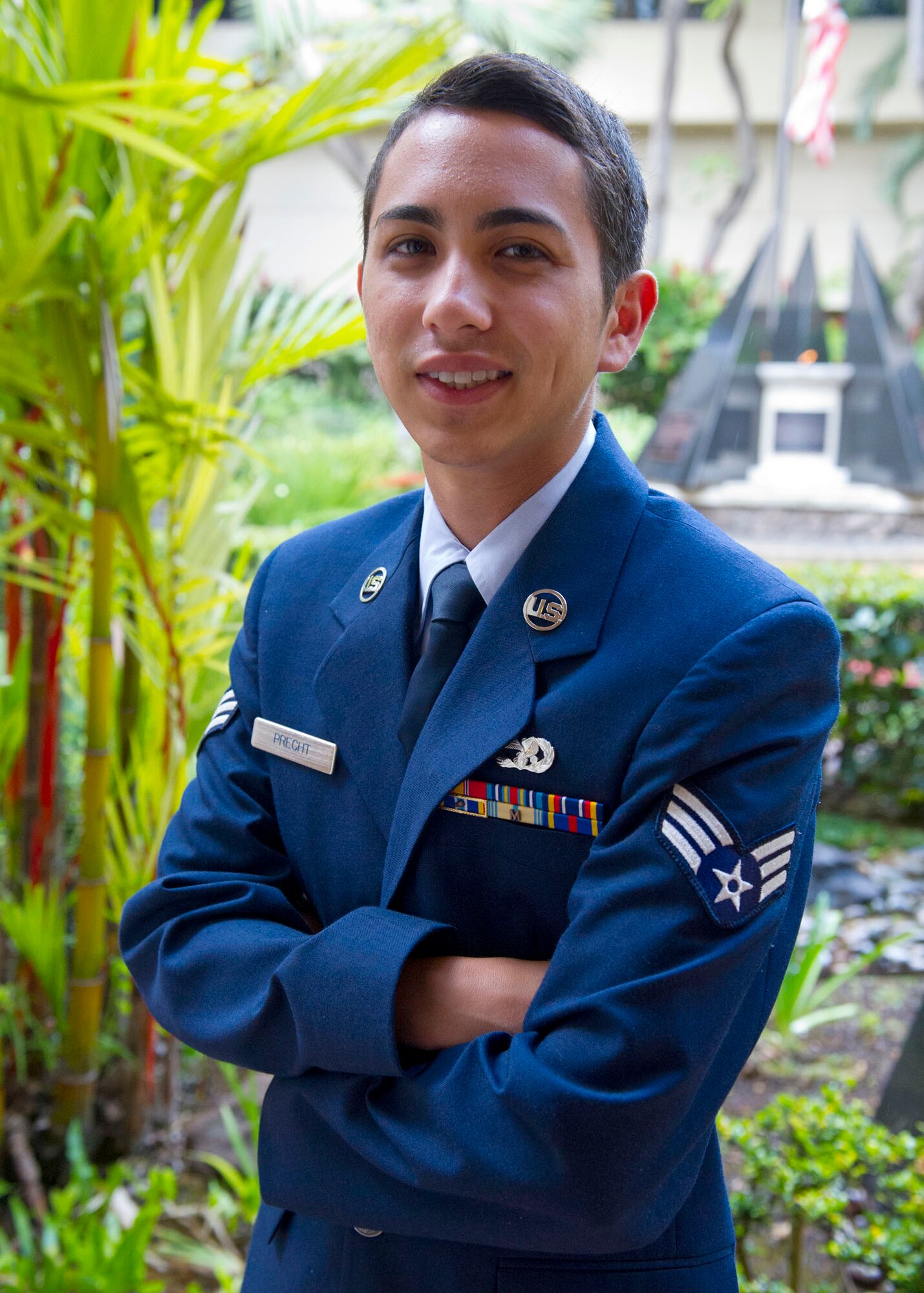 Airman of the Year: Senior Airman Darren T. Precht, 48th Aerial Port Squadron, Joint Base Pearl Harbor-Hickam, Hawaii. (U.S. Air Force photo/Tech. Sgt. Jerome S. Tayborn)