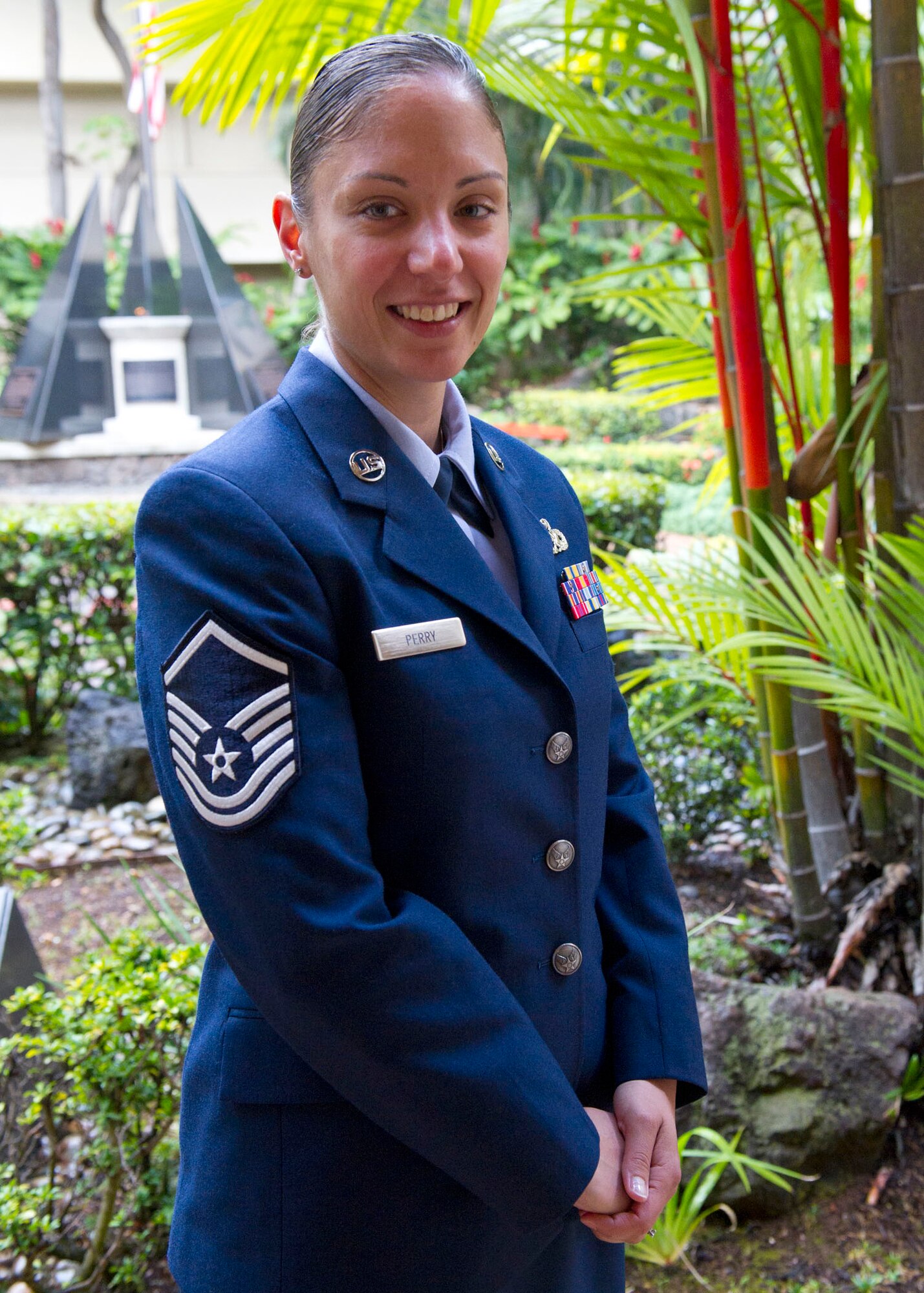 NCO of the Year:  Tech. Sgt. Shanna N. Perry, 477th Force Support Squadron, Joint Base Elmendorf-Richardson, Alaska. (U.S. Air Force photo/Tech. Sgt. Jerome S. Tayborn)