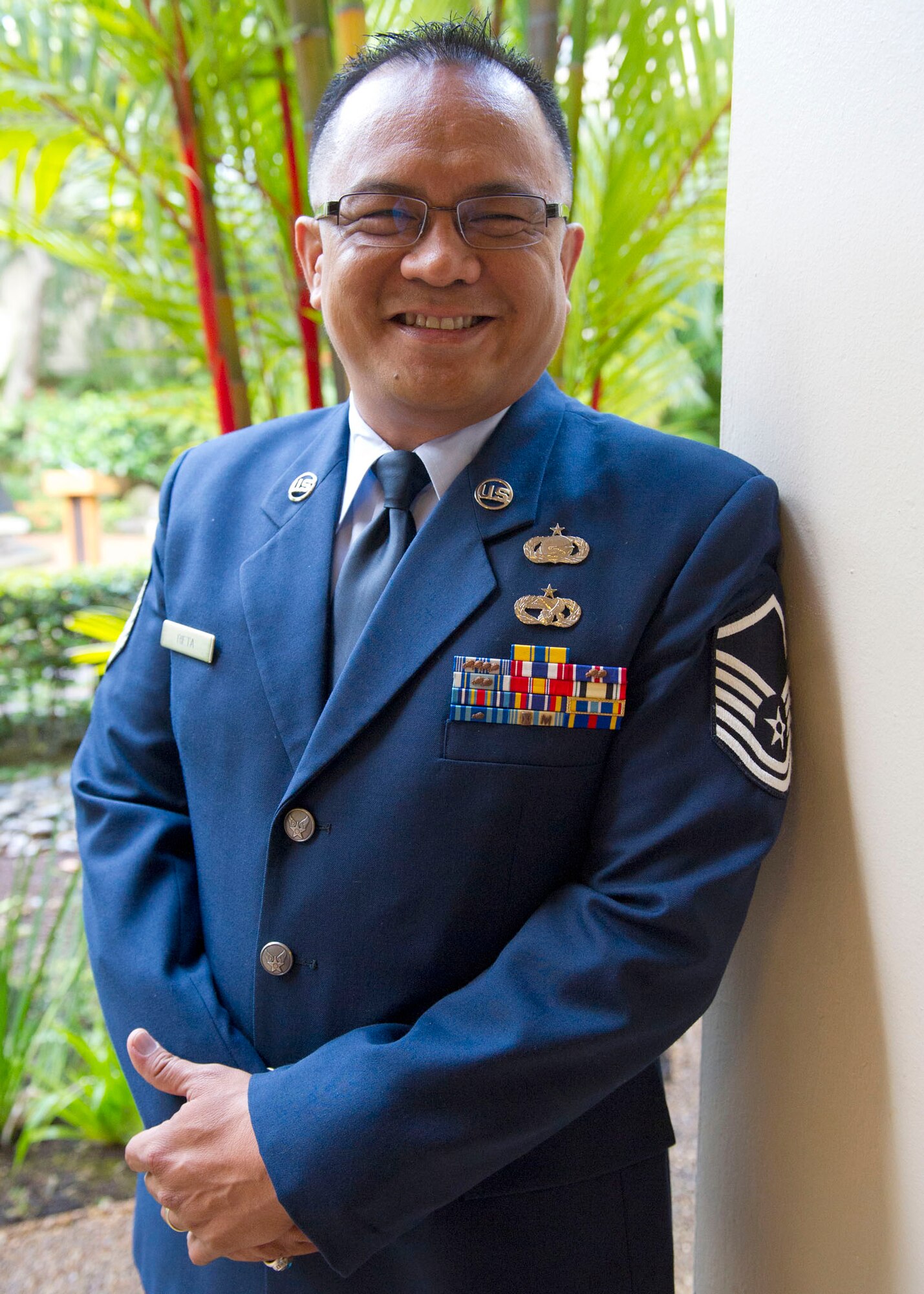 Senior NCO of the Year:  Master Sgt. Peter Y. Rieta, 48th Aerial Port Squadron, Joint Base Pearl Harbor-Hickam, Hawaii. (U.S. Air Force photo/Tech. Sgt. Jerome S. Tayborn)