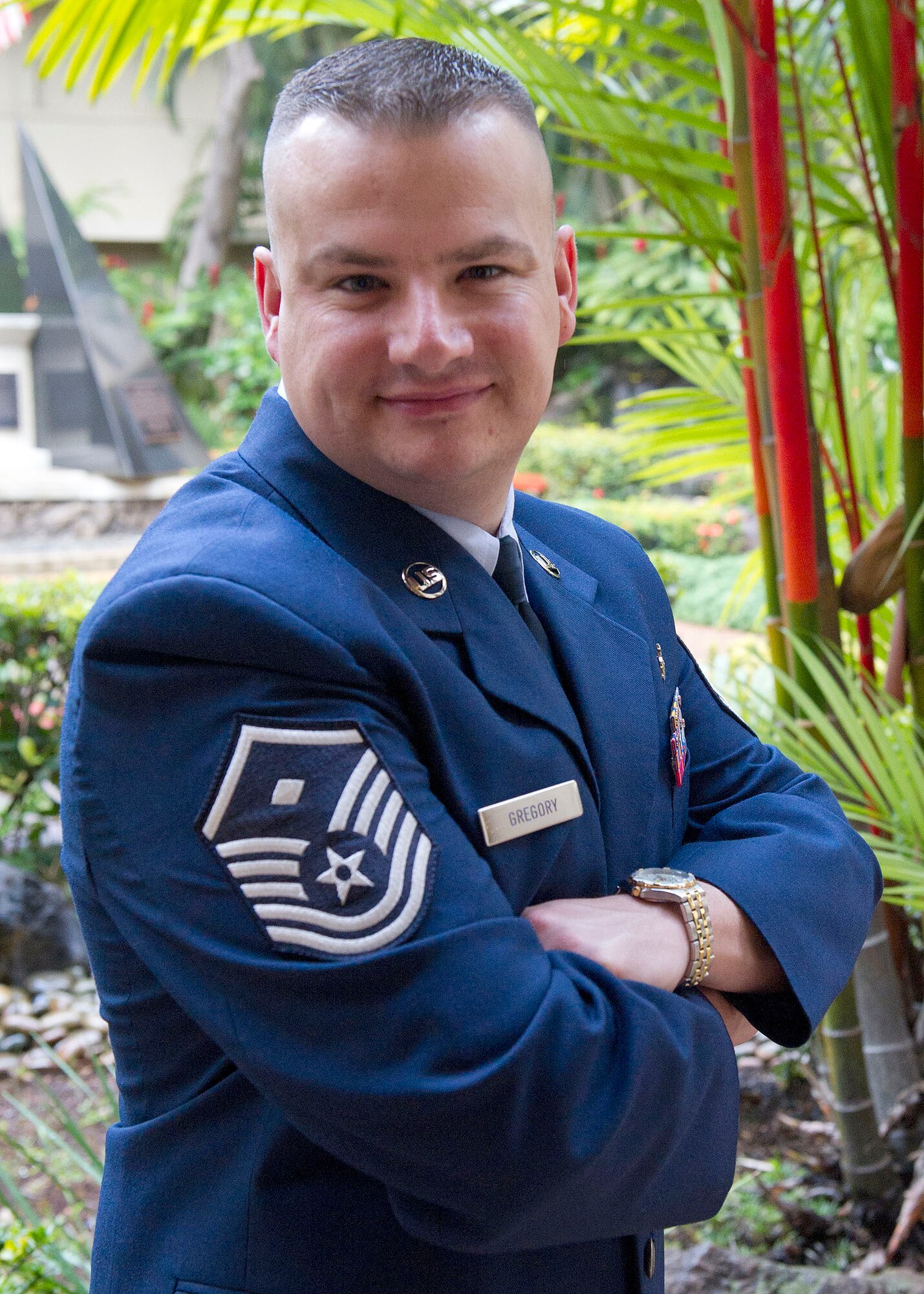 First Sergeant of the Year:  Master Sgt. Thomas J. Gregory, 176th Security Forces Squadron, Joint Base Elmendorf-Richardson, Alaska. (U.S. Air Force photo/Tech. Sgt. Jerome S. Tayborn)