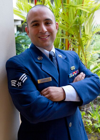 Airman of the Year:  Airman 1st Class Jaime A. Compean III, 18th Contracting Squadron, Kadena Air Base, Japan. (U.S. Air Force photo/Tech. Sgt. Jerome S. Tayborn)