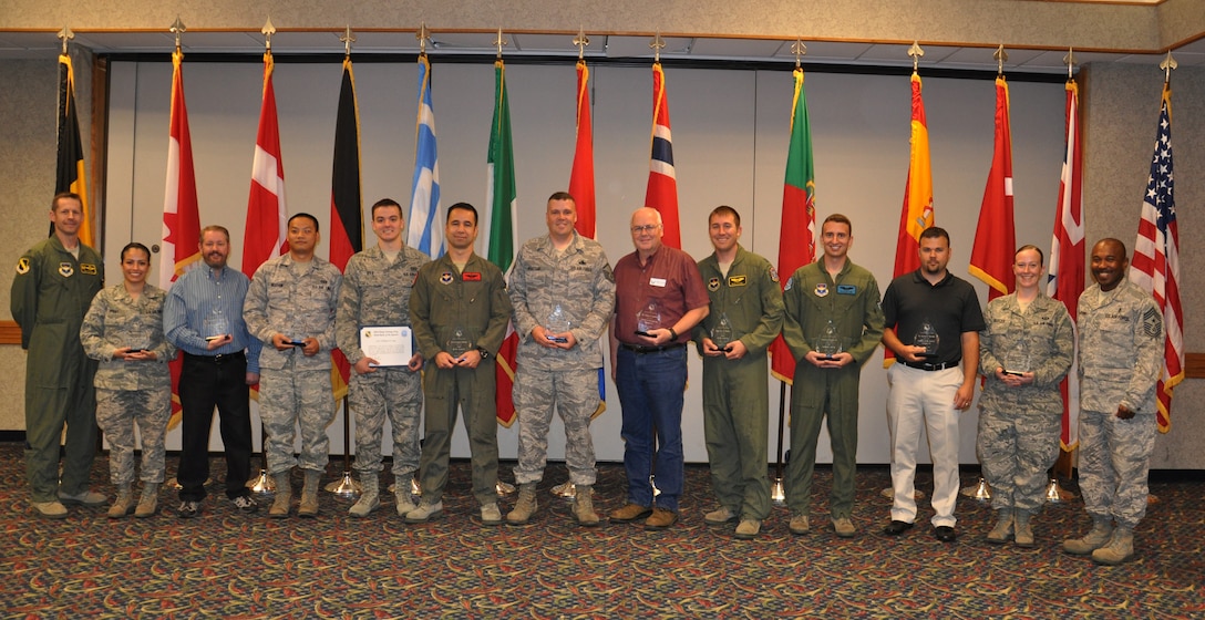 The 80th Flying Training Wing recognizes its Quarterly Award winners April 25, 2012 with a luncheon at the Sheppard Club. (U.S. Air Force photo/2nd Lieutenant Sara Harper) 
