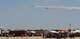 Two T-6 aircraft race over the crowd during the Flight of the Phoenix performance at the 2012 Barksdale Air Force Base Defenders of Liberty Air Show April 22. T-6s were the mainstay of pilot training for the Allied Forces in World War II. Over a period of 25 years, several hundred thousand pilots in 34 different countries were trained using this aircraft. (U.S. Air Force photo/Senior Airman La'Shanette V. Garrett)(RELEASED)
