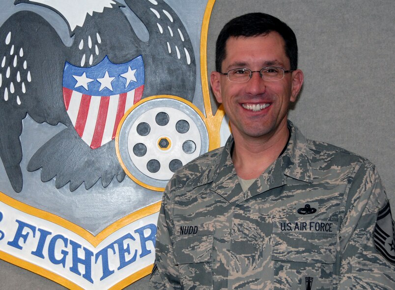 Chief Master Sgt. James Nudd (pictured as Senior Master Sgt. in 2010) was selected April 24, 2012 as the incoming command chief of the 442nd Fighter Wing. The wing is an A-10 Thunderbolt II Air Force Reserve unit at Whiteman Air Force Base, Mo. Nudd served in the 442nd FW in 2009 and 2010 as the weapons safety manager. (U.S. Air Force photo/Staff Sgt. Danielle Johsnton)