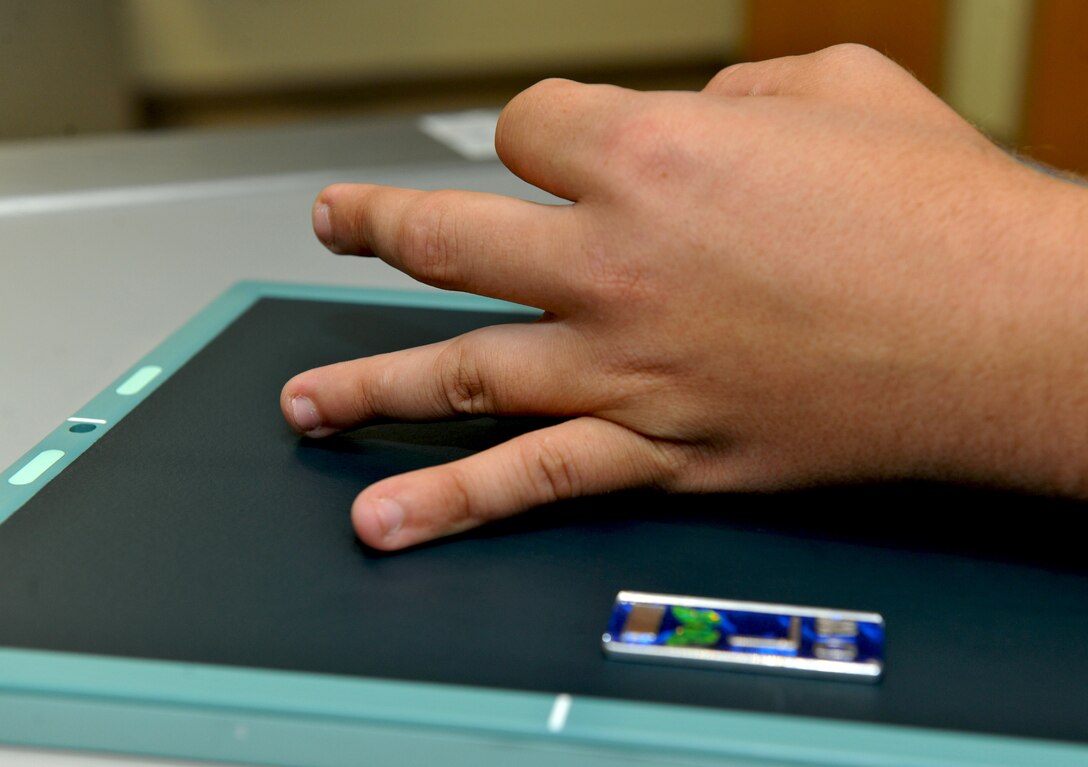 ANDERSEN AIR FORCE BASE, Guam—A patient waits to be x-rayed during a visit to the diagnostic imaging section of the 36th Medical Group clinic April 18. The imaging section of the clinic is a walk in appointment style, but the patient has to be referred by a healthcare provider. The clinic also supports outpatient process for military members and their dependants. (U.S. Air Force photo by Senior Airman Benjamin Wiseman/Released)