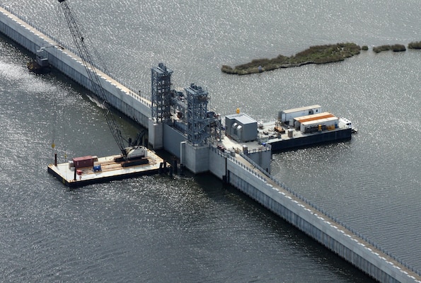 LOUISIANA — Work continues on the Bayou Bienvenue Vertical Lift Gate, one component of the massive $1.1 billion U.S. Army Corps of Engineers New Orleans District's Inner Harbor Navigation Canal-Lake Borgne Surge Barrier. The Surge Barrier project was recently recognized by the American Council of Engineering Companies with the 2012 Grand Conceptor Award for the most outstanding engineering achievement this year.