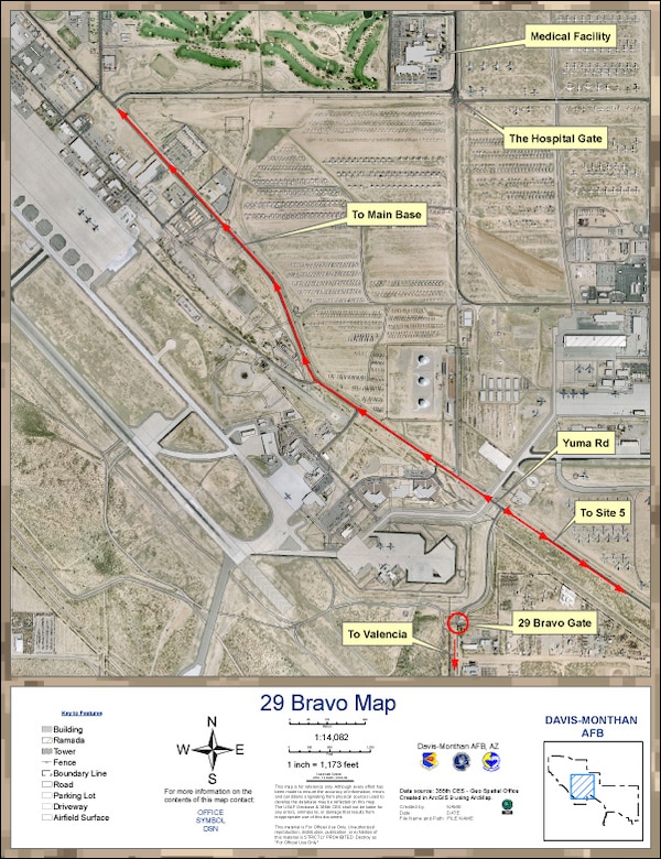 Gate 29B open during Wilmot gate closure > DavisMonthan Air Force Base