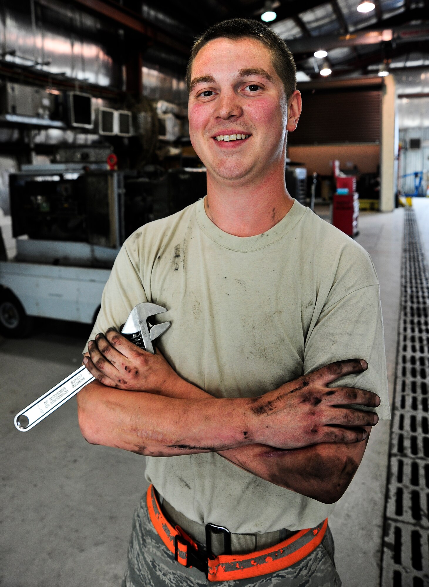 Senior Airman Jody Harding is a 376th Expeditionary Air Maintenance Squadron aerospace ground equipment journeyman from Fairchild Air Force Base, Wash. He is a native of Portland, Ore. (U.S. Air Force photo/Staff Sgt. Angela Ruiz)