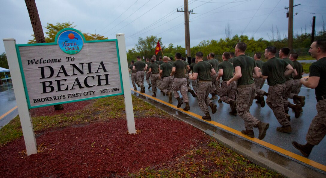 26th Marine Expeditionary Unit Marines and sailors run in formation during the Fort Lauderdale Rotary U.S. Military 5K at Dania Beach, Fla., April 29, 2012. Marines and sailors of the 26th Marine Expeditionary Unit are currently providing support to Fleet Week Port Everglades in order to showcase the strength and flexibility of today's Navy-Marine Corps team. (U.S. Marine Corps photo by Cpl. Christopher Q. Stone/Released) ::r::::n::::r::::n::::r::::n::::r::::n::::r::::n::::r::::n::::r::::n::::r::::n::::r::::n::::r::::n::::r::::n::