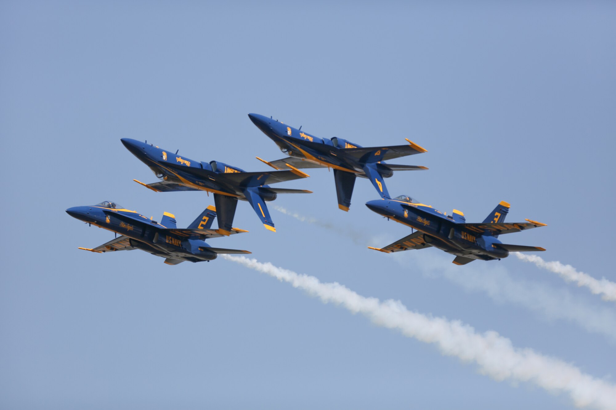 Blue Angels perform at the 2012 Robins Air Show. (U.S. Air Force photo by 1st Lt. Joel Cooke)