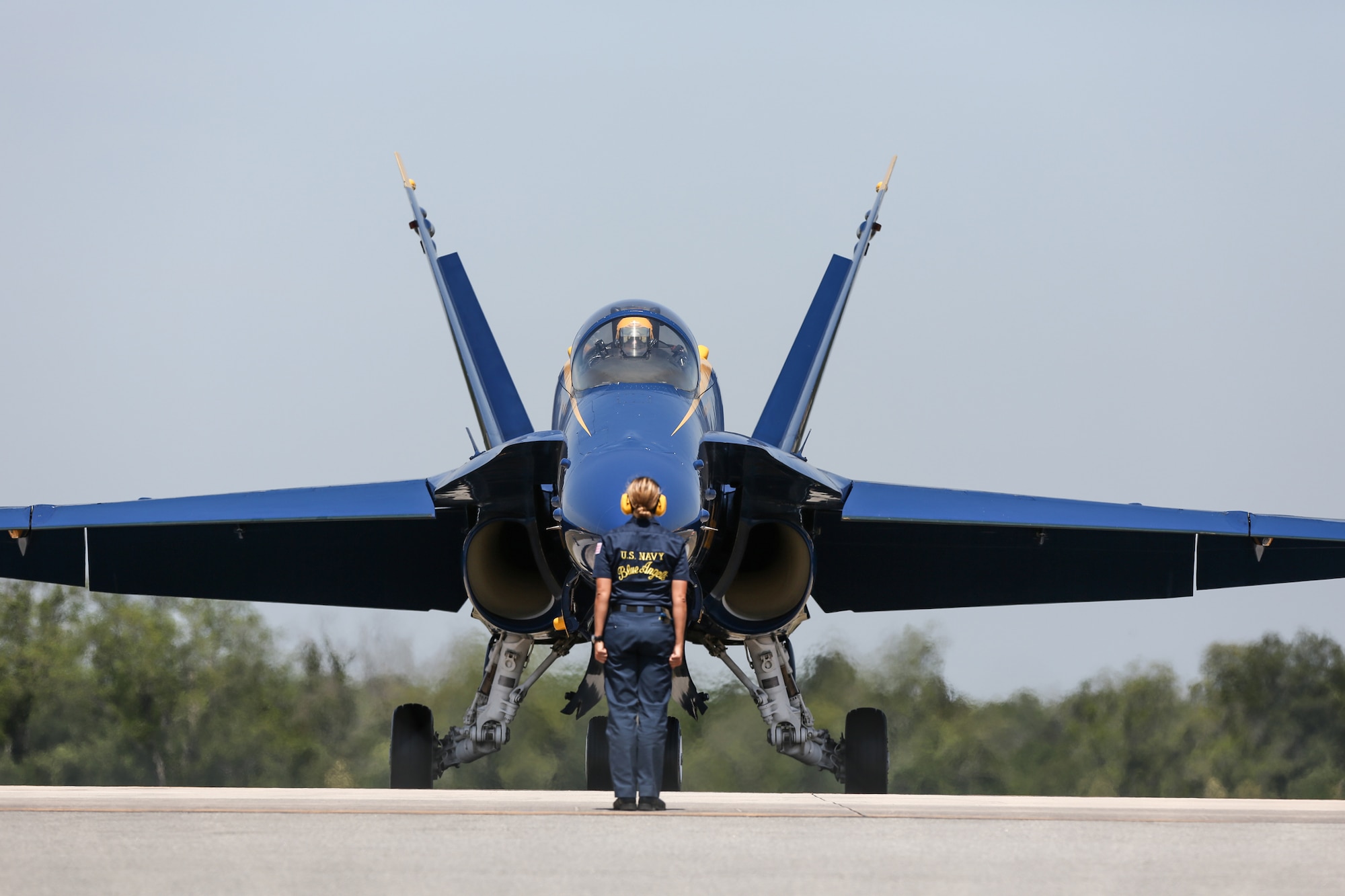 Blue Angels preparing for take off at the 2012 Robins Air Show. (U.S. Air Force photo by 1st Lt. Joel Cooke)