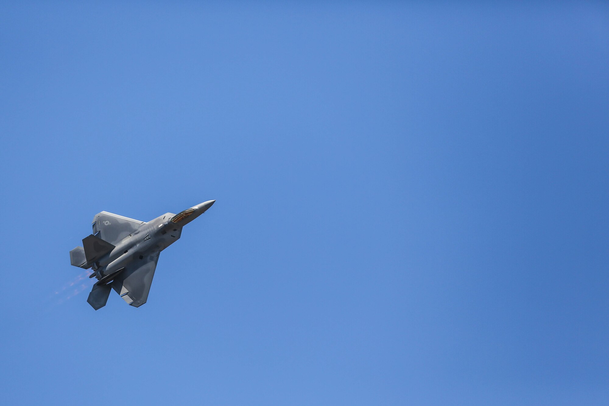 Approximately 100,000 people turned out to Robins Air Force Base to witness the 2012 Air Show and an aerial demonstration by the F-22 Raptor. (U.S. Air Force photo by 1st Lt. Joel Cooke)