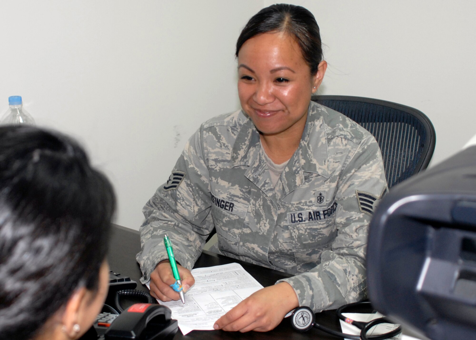 Staff Sgt. Jean Risinger, 51st Aerospace Medicine Squadron. (U.S. Air Force photo/Tech. Sgt. Eric Petosky)