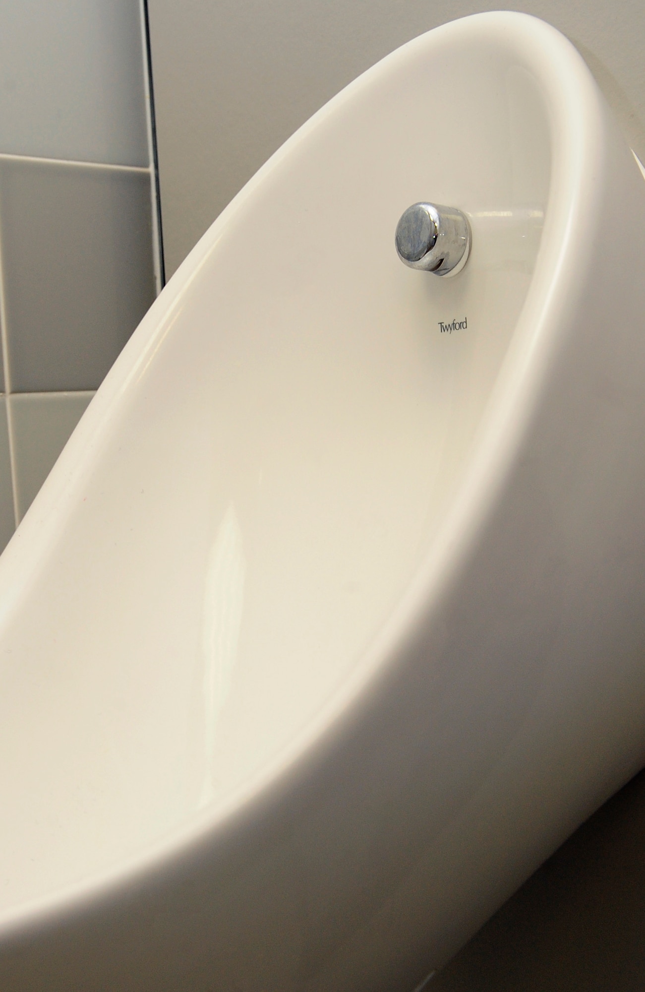 RAF MILDENHALL, England -- Urinals across RAF Mildenhall were recently upgraded to an automated urinal flushing system, which will save the base almost $70,000 annually. (U.S. Air Force photo/Senior Airman Ethan Morgan)
