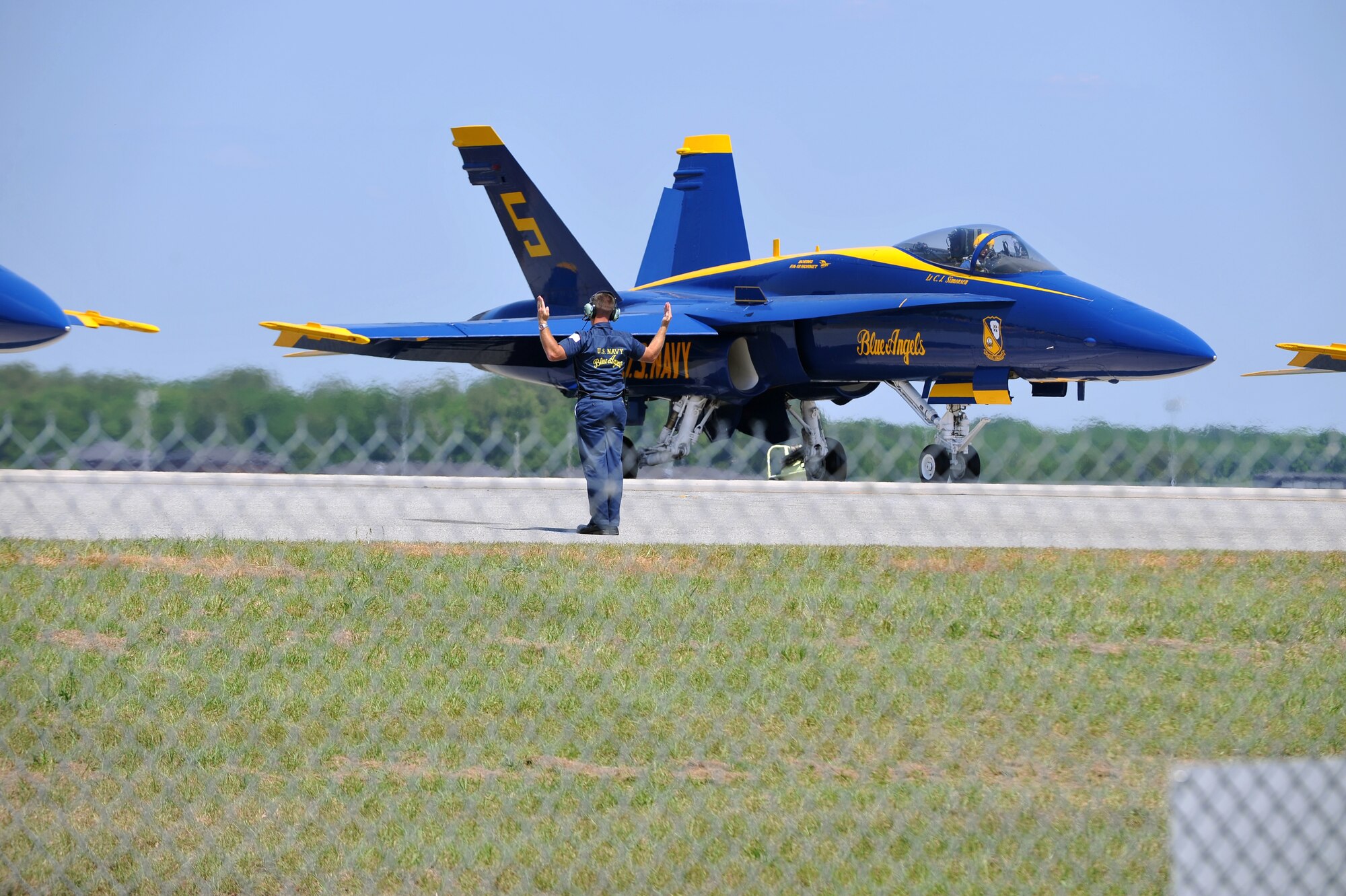 The Blue Angels prepare for an aerial demonstration at the 2012 Robins Air Show. (U.S. Air Force photo by Tommie Horton)