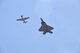 The Heritage Flight mixes the old with the new -- a side-by-side flight by the F-22 Raptor and the P-51 Mustang. The aircraft performed at the 2012 Robins Air Show. (U.S. Air Force photo by Tommie Horton)