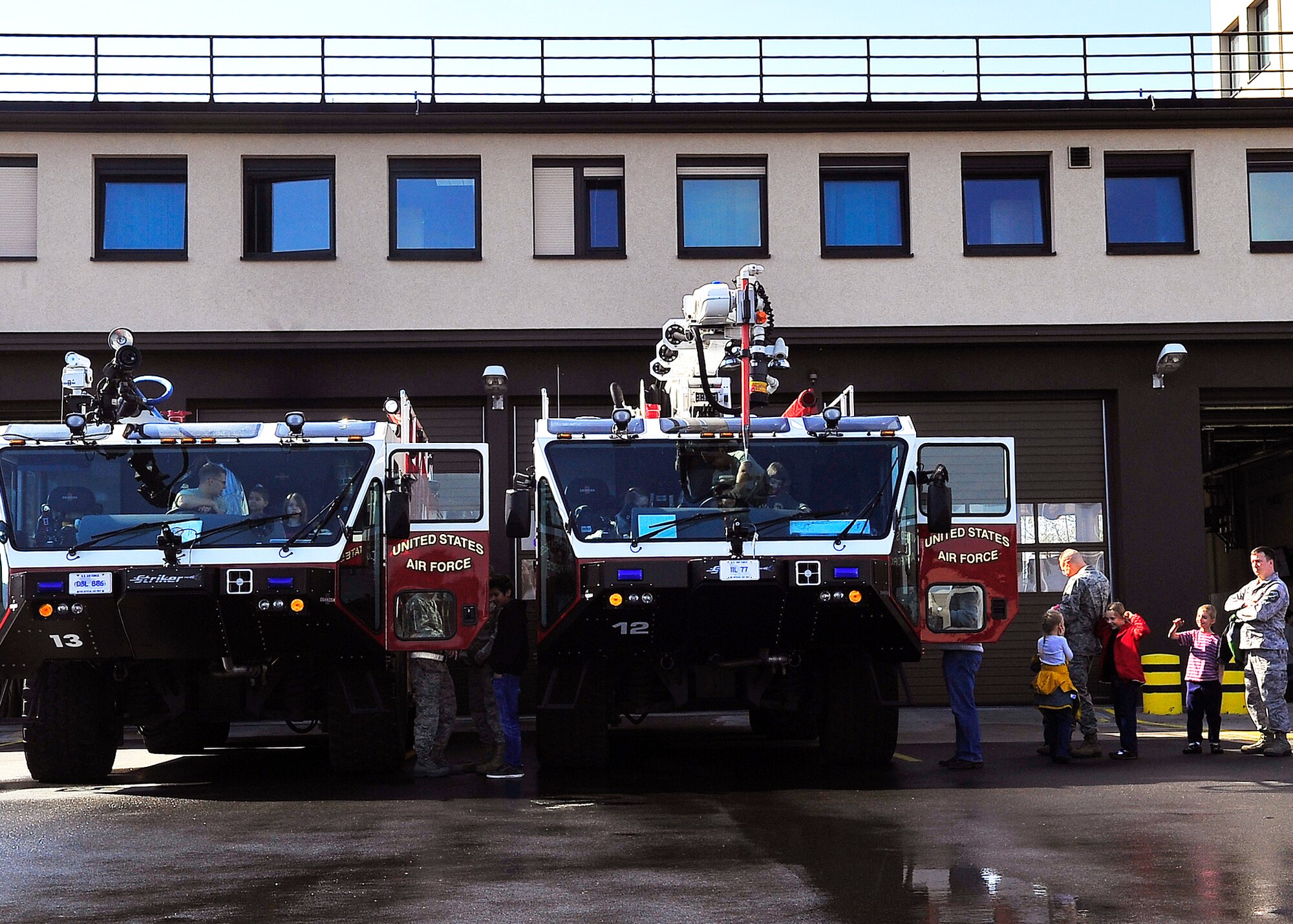 Students from Ramstein Intermediate and Middle schools participated in the Kaiserslautern Military Community Job Shadow Day event on Ramstein Air Base, Germany, April 27, 2012. 