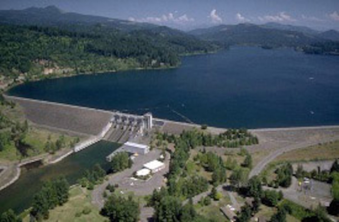 Foster Dam aerial photo