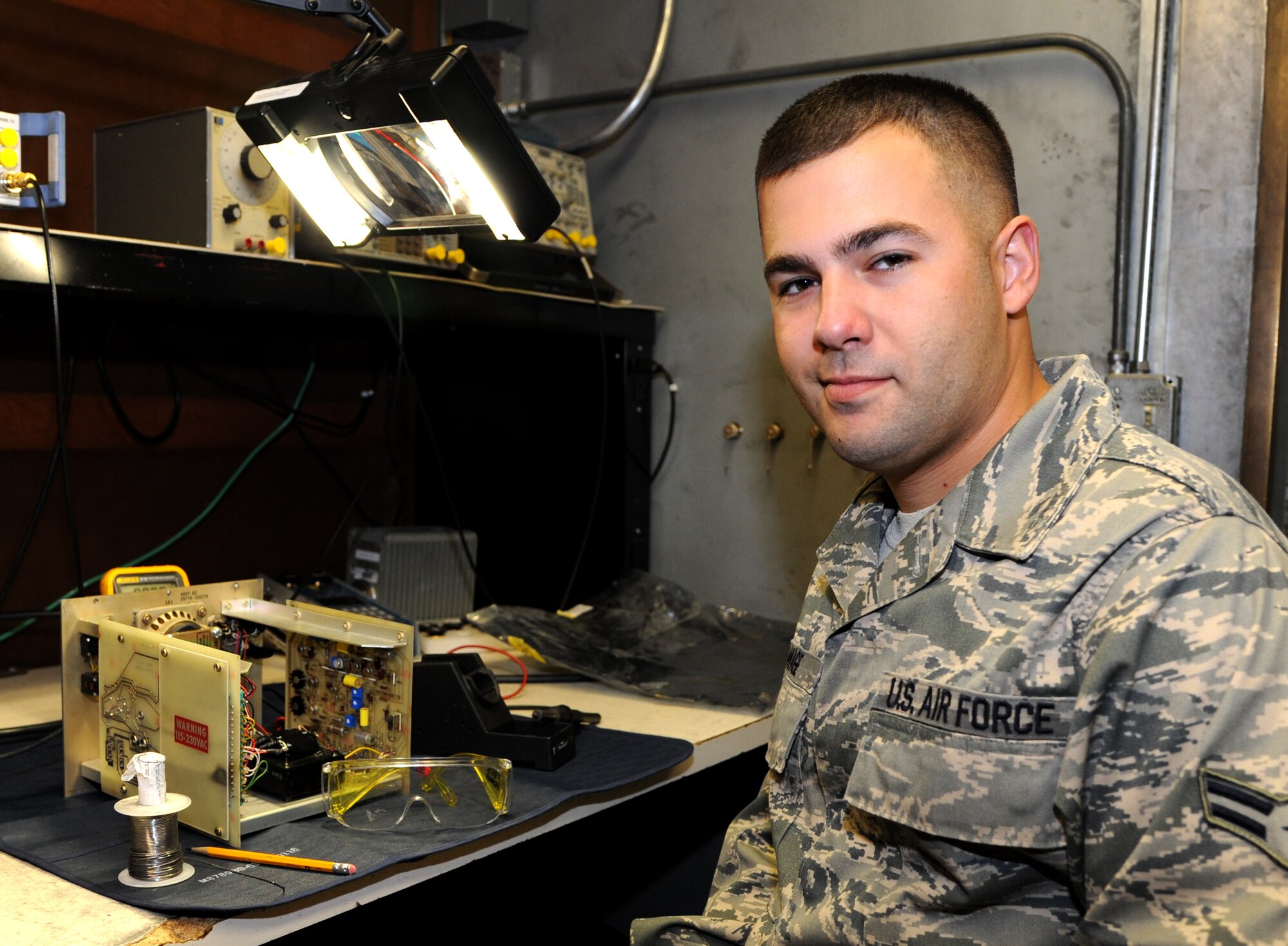 Airman 1st Class Chris Savage, an airfield management technician with the 71st Communication Squadron, is the 71st Flying Training Wing Airman of the Month for July at Vance AFB, Okla. (U.S. Air Force photo/ Airman 1st Class Frank Casciotta)