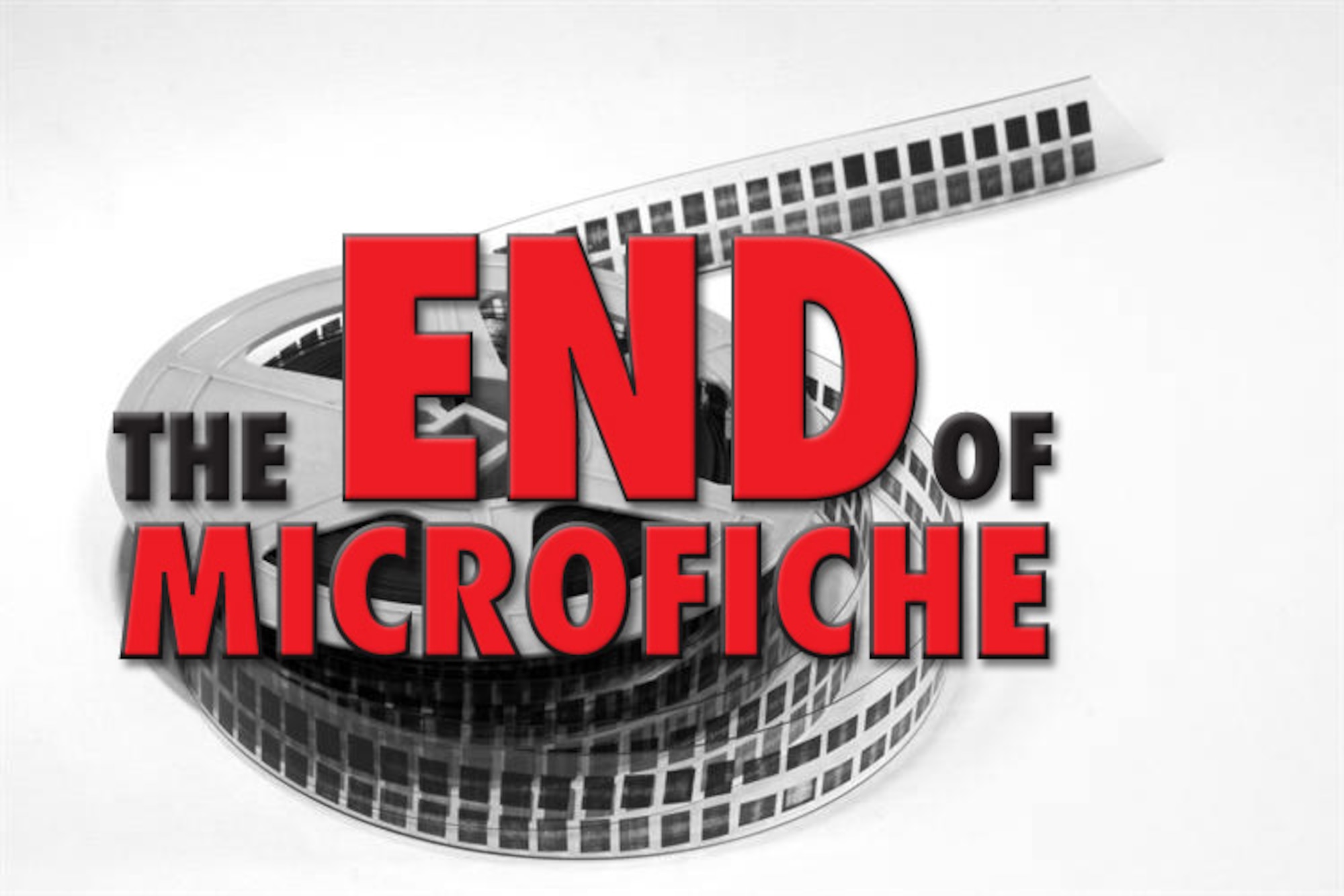 The microfilm era will come to an end at the Air Reserve Personnel Center once the last images are converted to an electronic format and uploaded to the Automated Records Management System Aug. 1, 2012, on Buckley Air Force Base, Colo. More than 13 million images have been transferred to hard drives, which are backed up with DVDs, in preparation for the microfiche destruction by Aug. 31. (U.S. Air Force graphic/Quinn Jacobson)