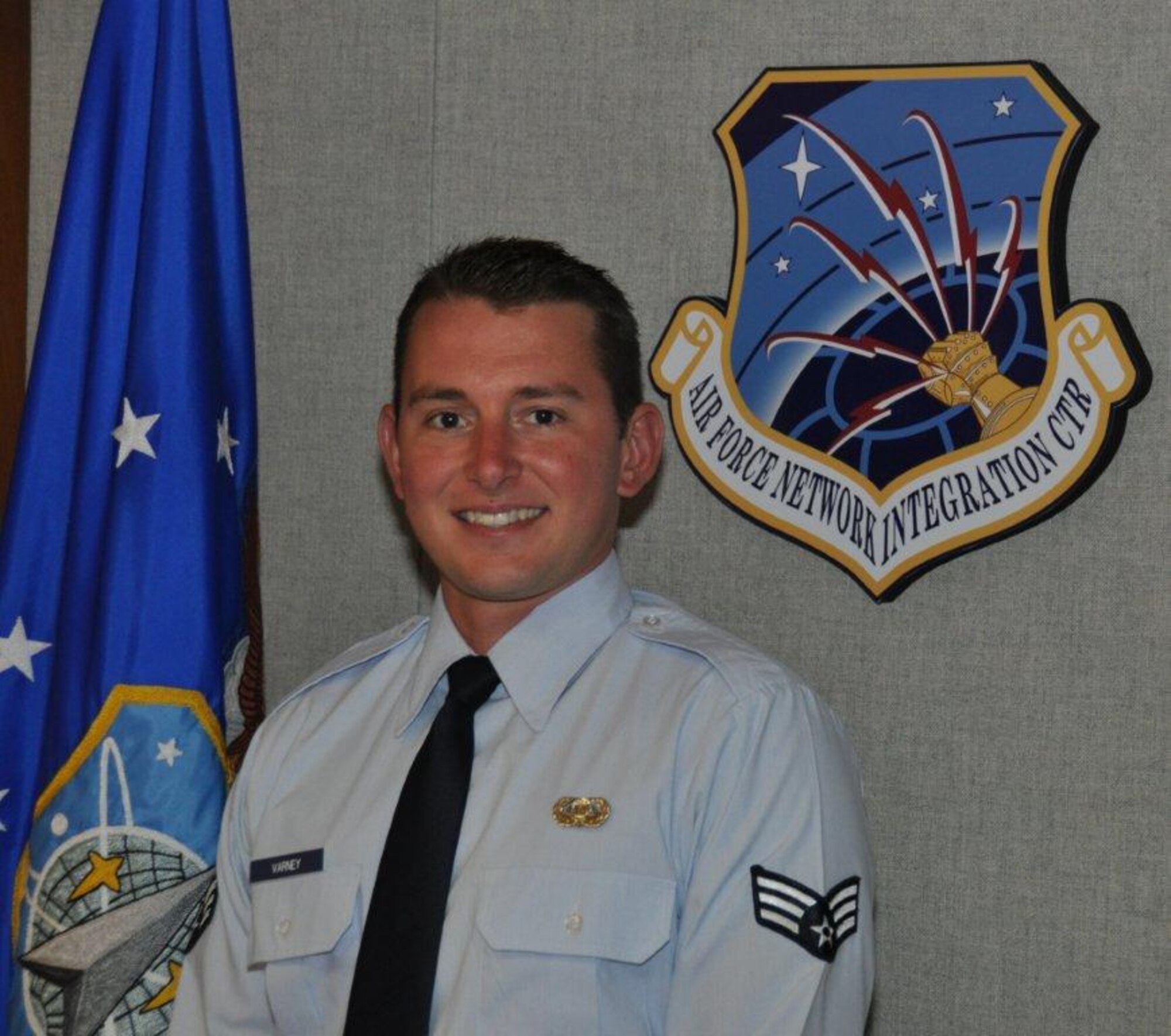 Senior Airman Roy Varney, 916th Force Support Squadron Communication Shop.