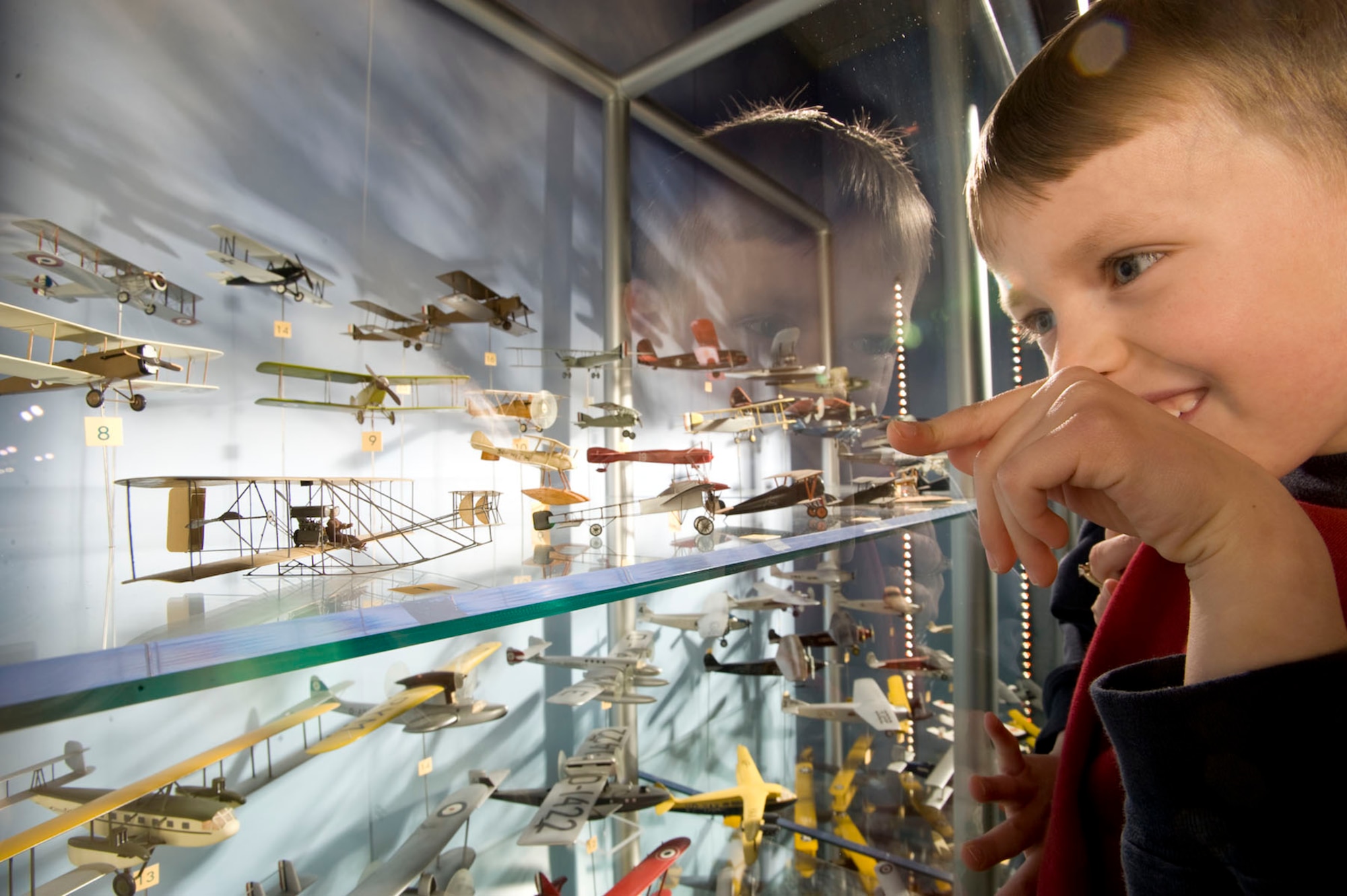 DAYTON, Ohio -- Eugene W. Kettering Model Aircraft Collection on display at the National Museum of the U.S. Air Force. (Air Force Museum Foundation photo by Dan Patterson)