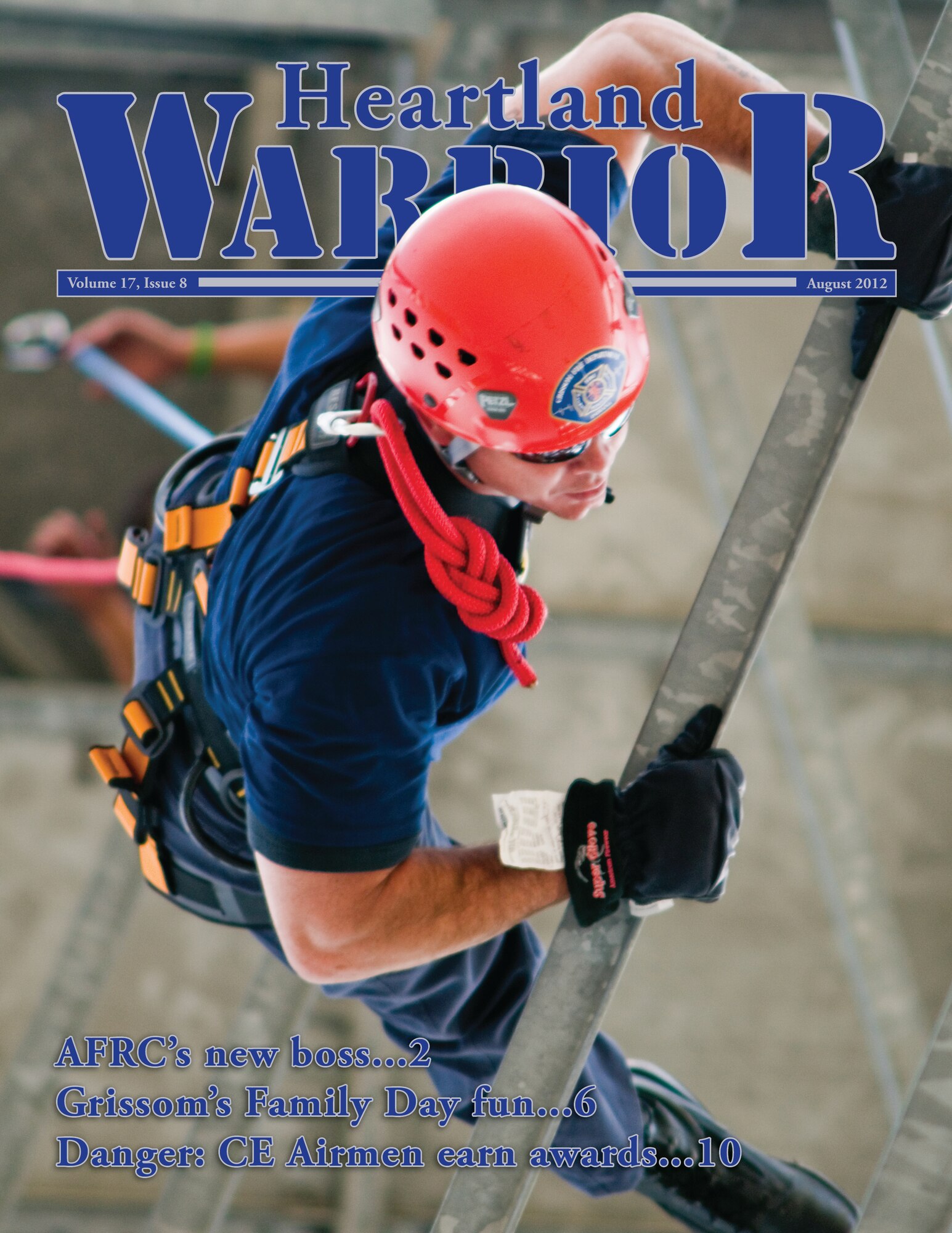GRISSOM AIR RESERVE BASE, Ind. -- The Heartland Warrior is the official E-paper of the 434th Air Refueling Wing at Grissom ARB. The August issue contains 15 pages of news, photos and information. (U.S. Air Force graphic) 
