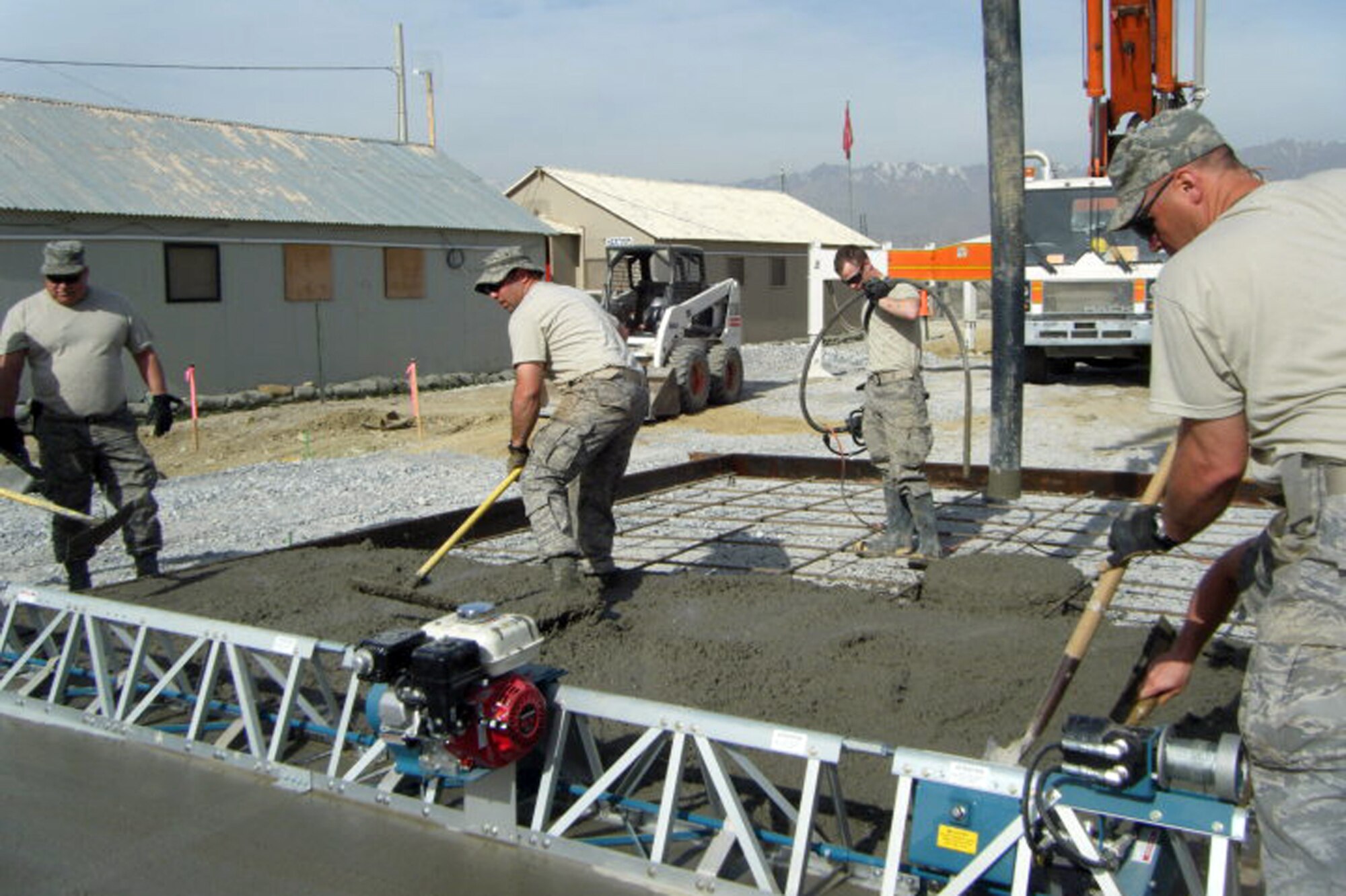GRISSOM AIR RESERVE BASE, Ind. -- Senior Master Sgt. Nathan Colborn, 434th Civil Engineer Squadron heavy repair superintendent, works on a construction project during his recent deployment to Afghanistan. For his accomplishments on the front lines, Colborn was named the 2011 Air Force Outstanding Civil Engineer Manager of the Year in the senior NCO category. (U.S. Air Force photo)
